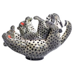 Ceramic  Cheetah Jewelry  Box  , hand made in South Africa