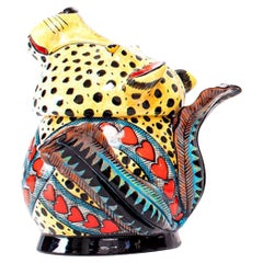 Ceramic Cheetah Jewelry Box  , hand made in South Africa