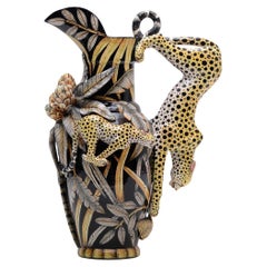 Ceramic Cheetah Jug , hand made in South Africa