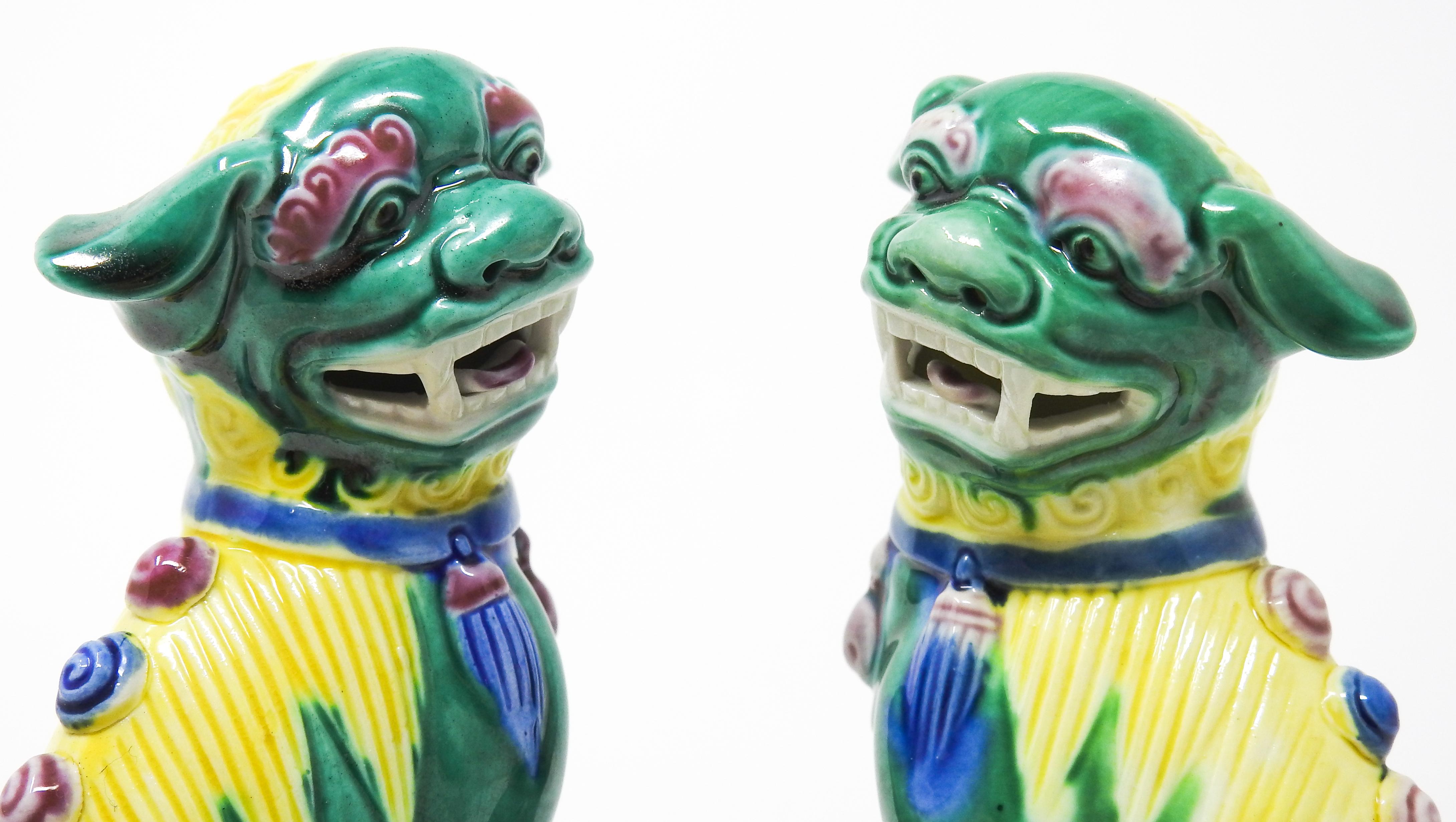 Ceramic Chinese Guardian Foo Dogs For Sale 4