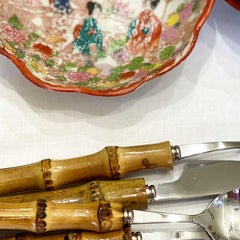 Ceramic Chinoiserie Vide Poche Decorative Dishes, Set of 4