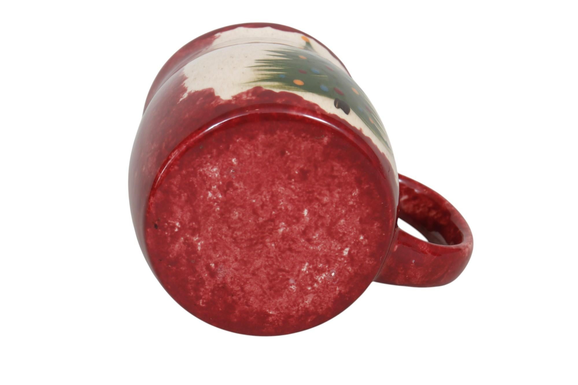 Ceramic Christmas Tree Mugs, Set of 6 For Sale 1