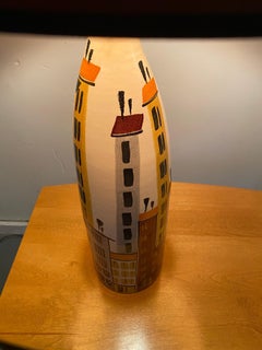 Ceramic "Cityscape" Table Lamp by Bitossi, Modernist, Italy