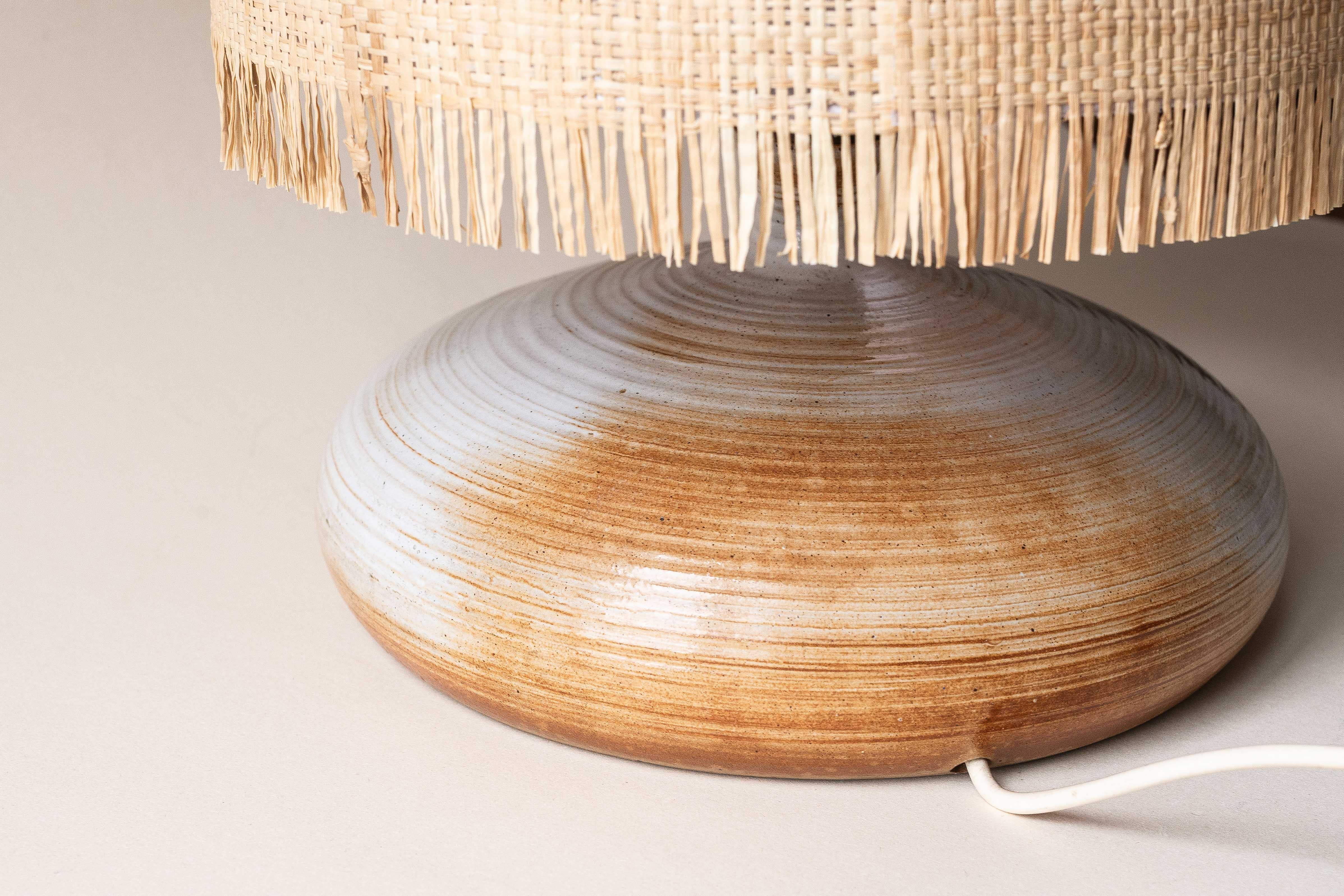 Ceramic Clay Table Lamp, Atelier Grès du Marais, France 1960s 3