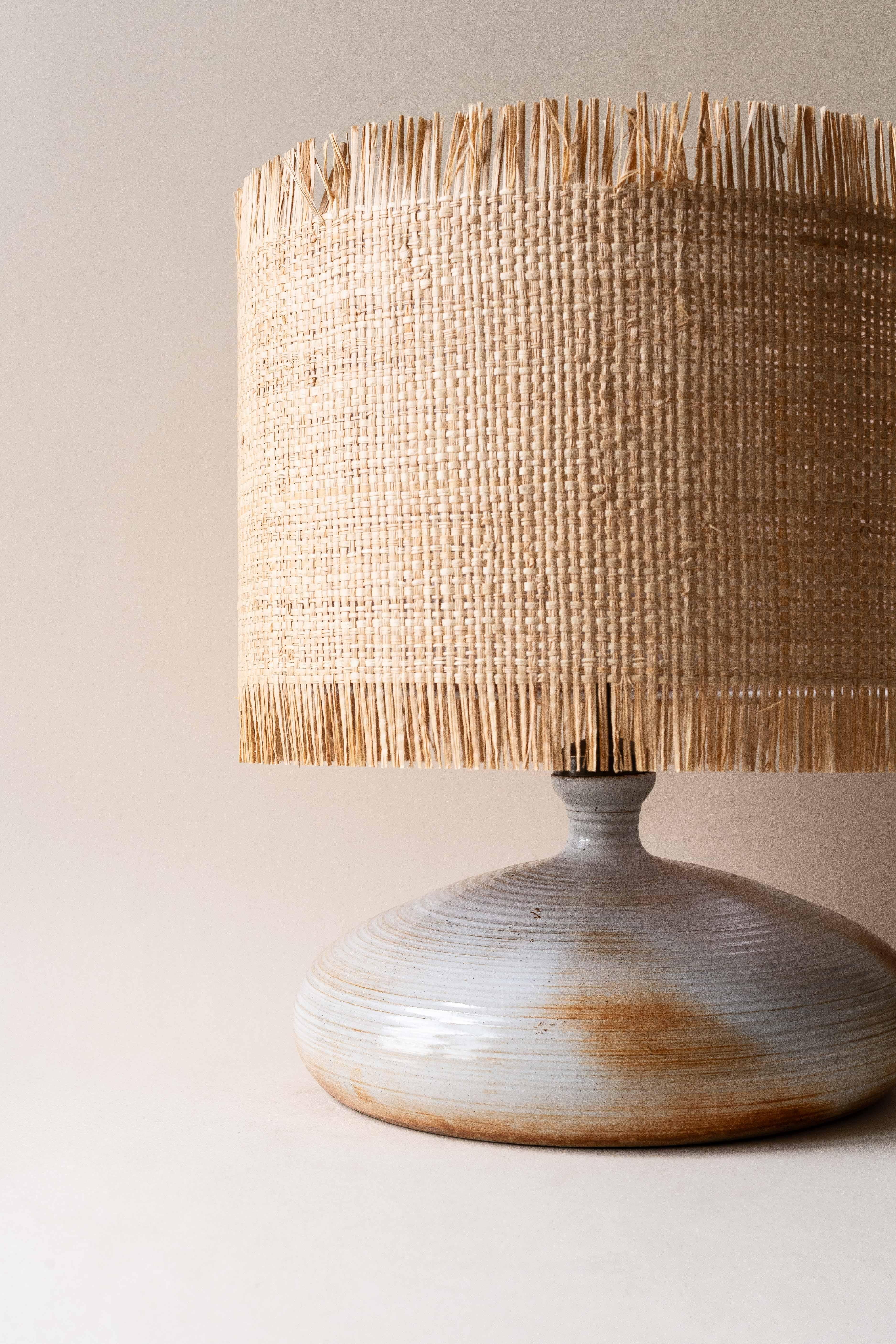 Mid-Century Modern Ceramic Clay Table Lamp, Atelier Grès du Marais, France 1960s