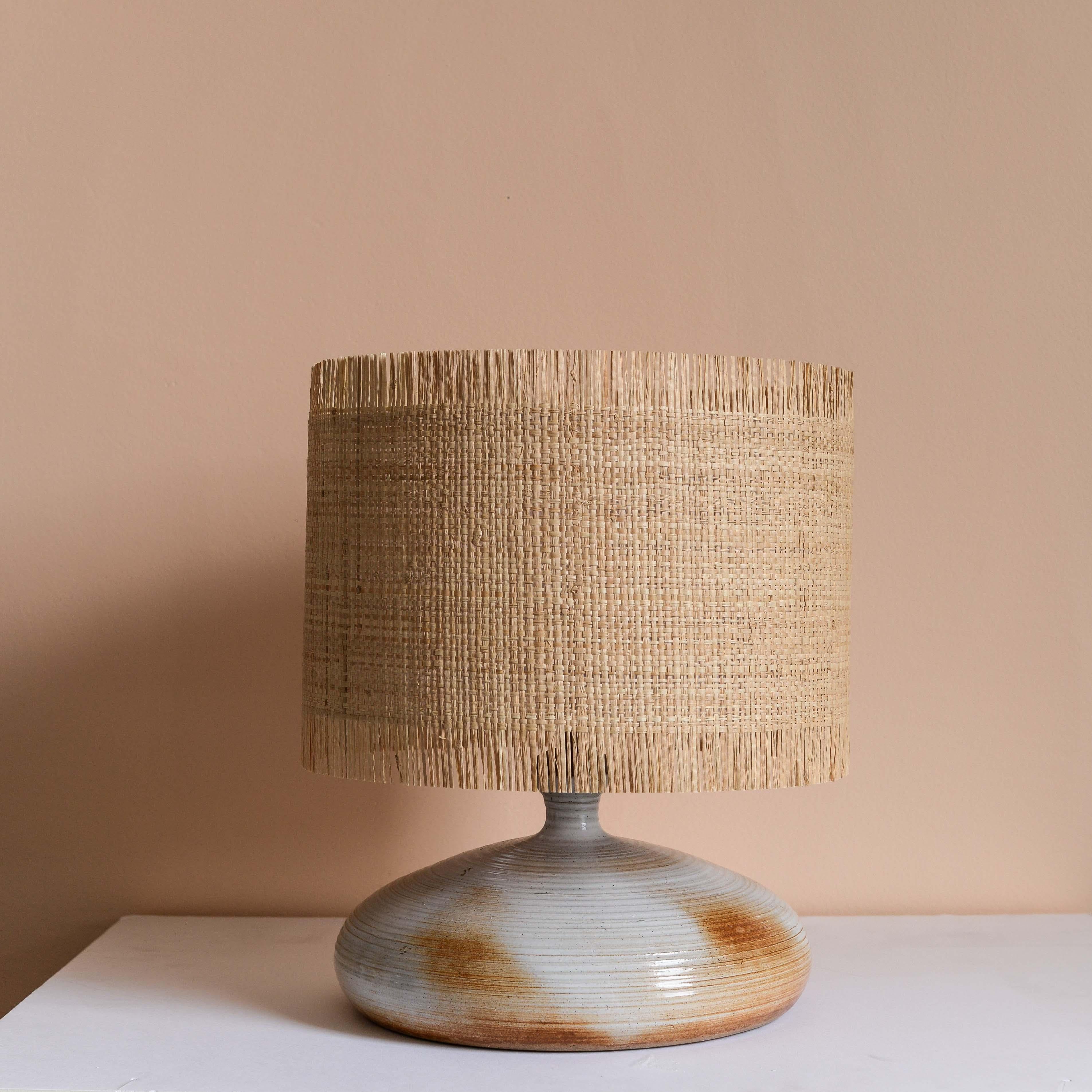 French Ceramic Clay Table Lamp, Atelier Grès du Marais, France 1960s