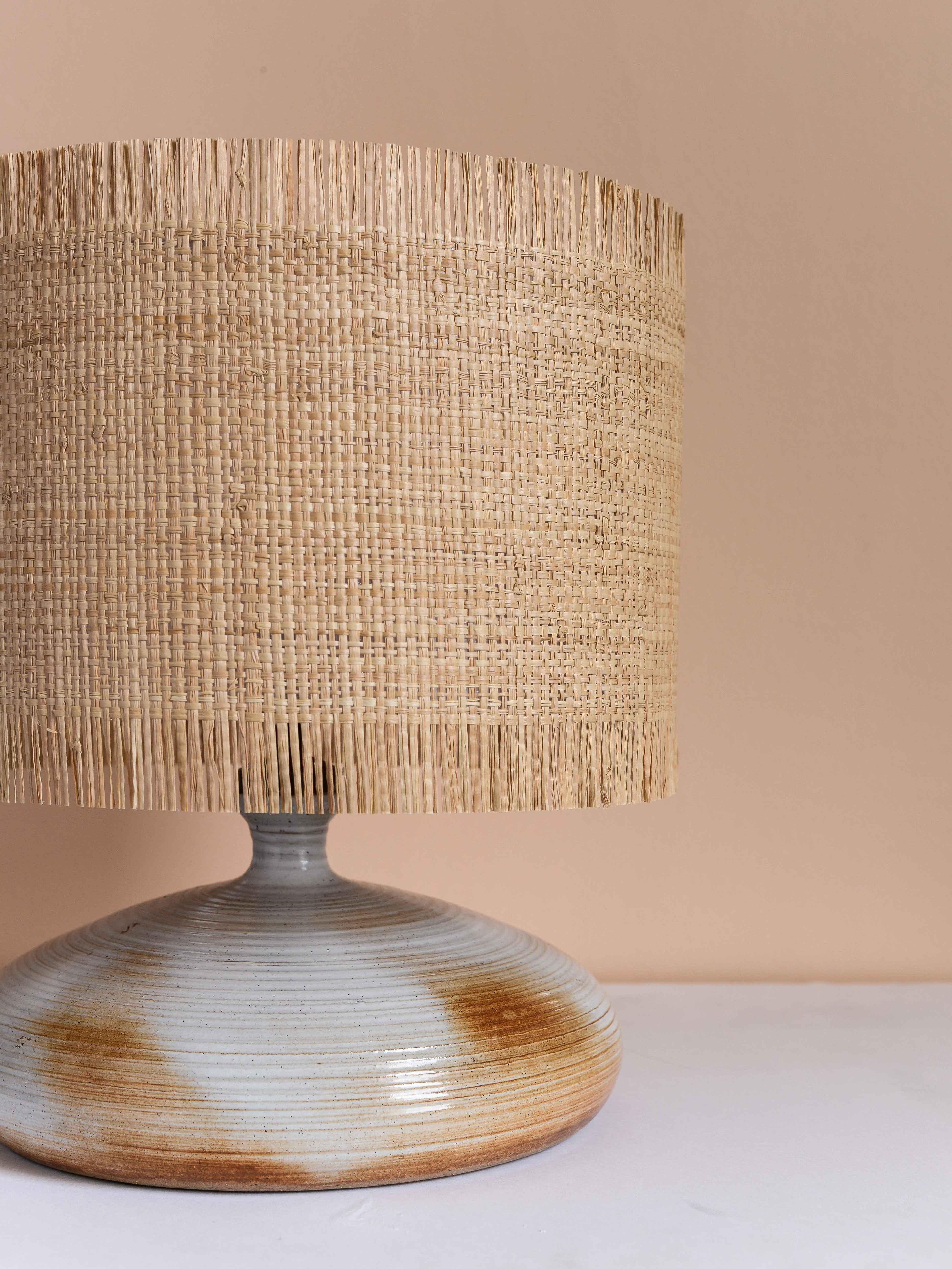 Ceramic Clay Table Lamp, Atelier Grès du Marais, France 1960s In Good Condition In ROUEN, Normandie