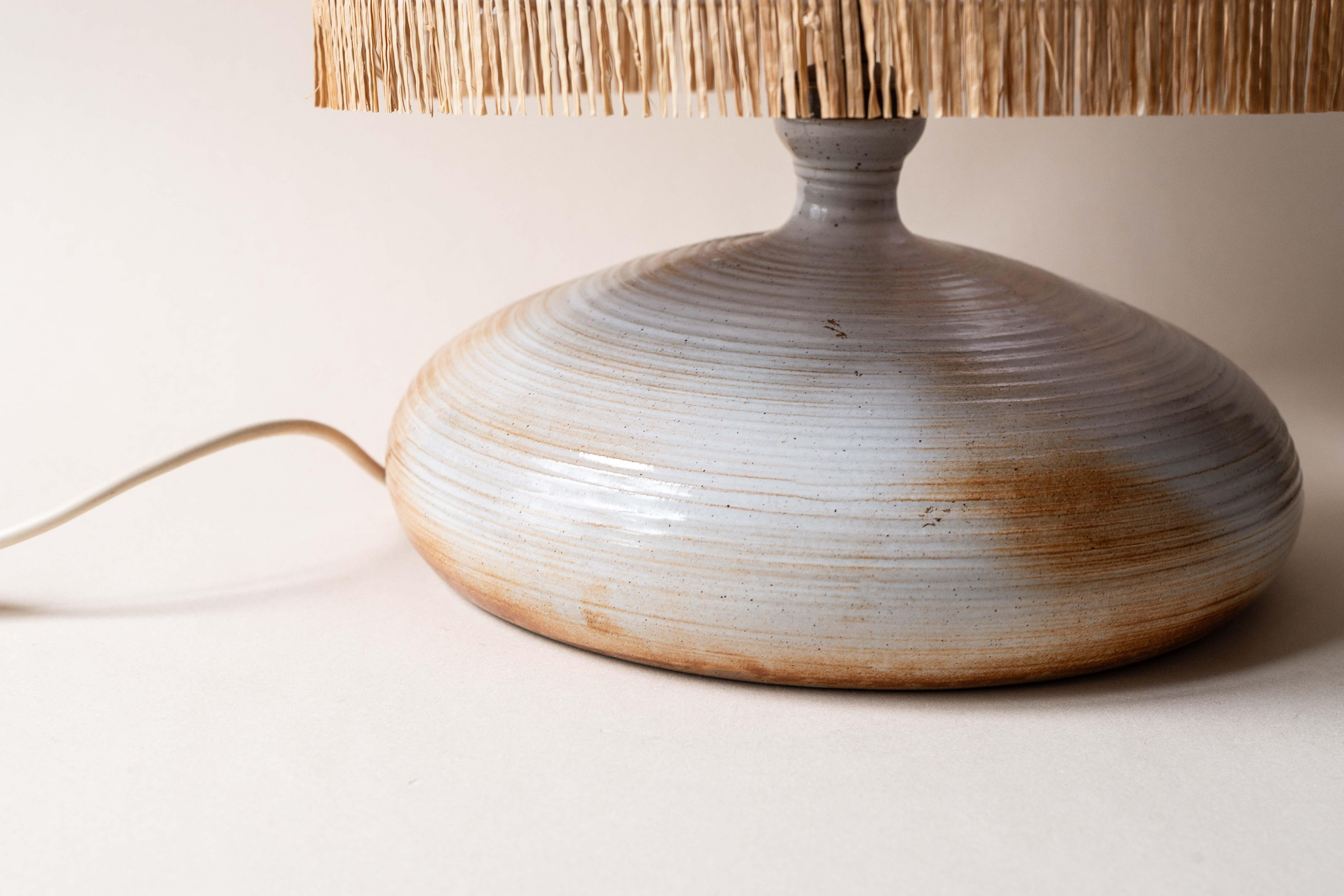 20th Century Ceramic Clay Table Lamp, Atelier Grès du Marais, France 1960s