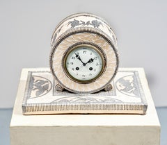 Ceramic clock with enamel by Jean Mayodon