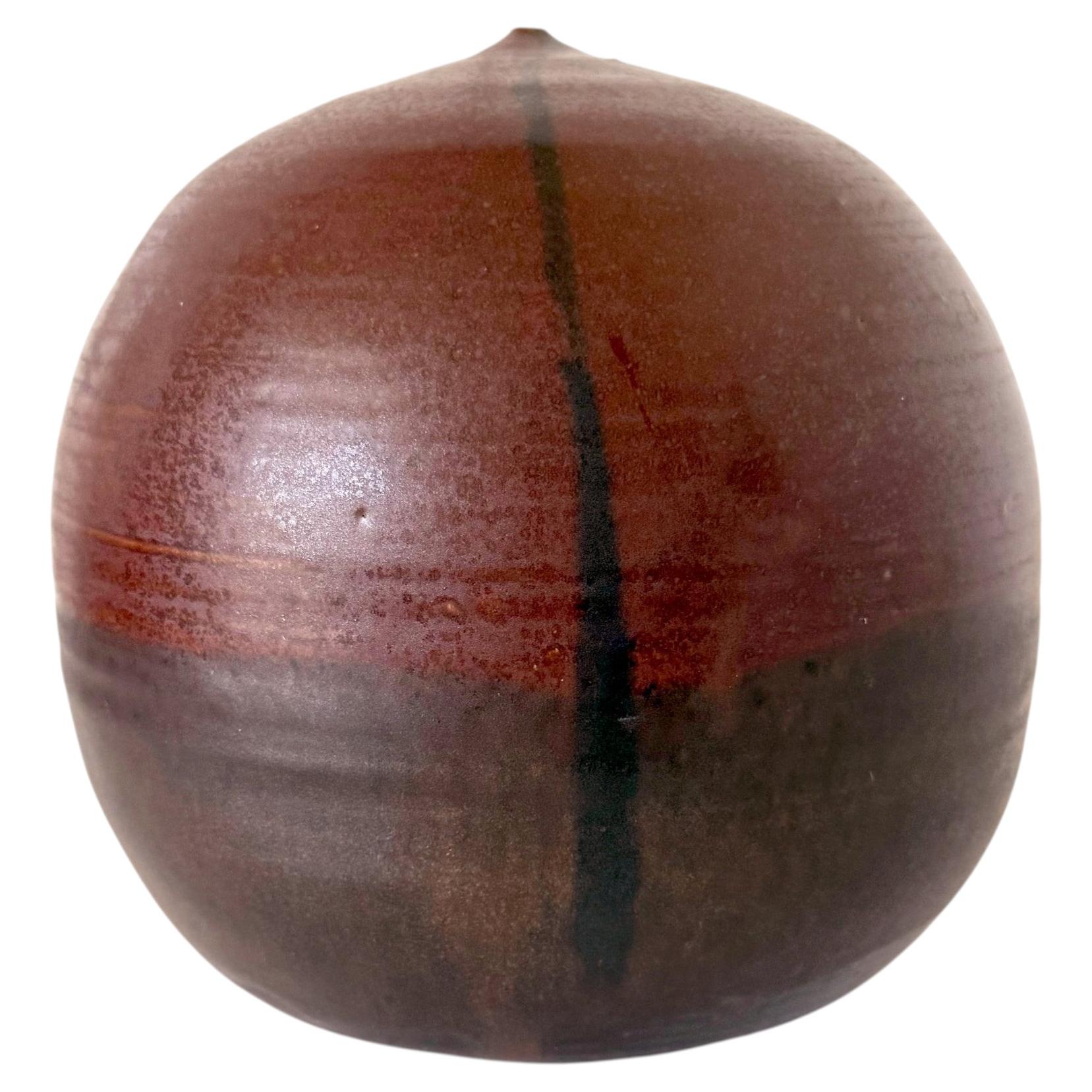 Ceramic Closed-Form Moon Pot by Toshiko Takaezu