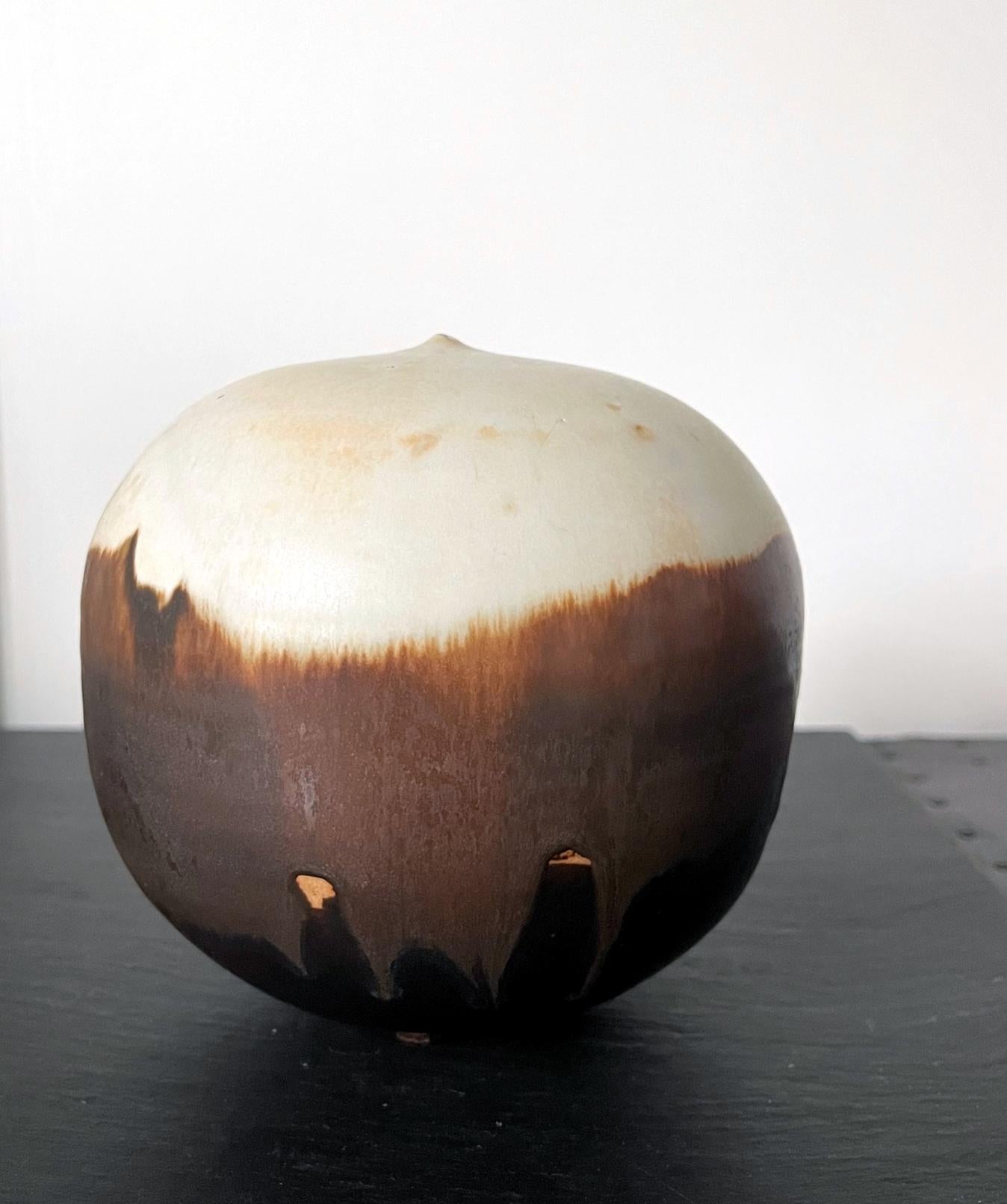 Modern Ceramic Closed Form Pot by Toshiko Takaezu