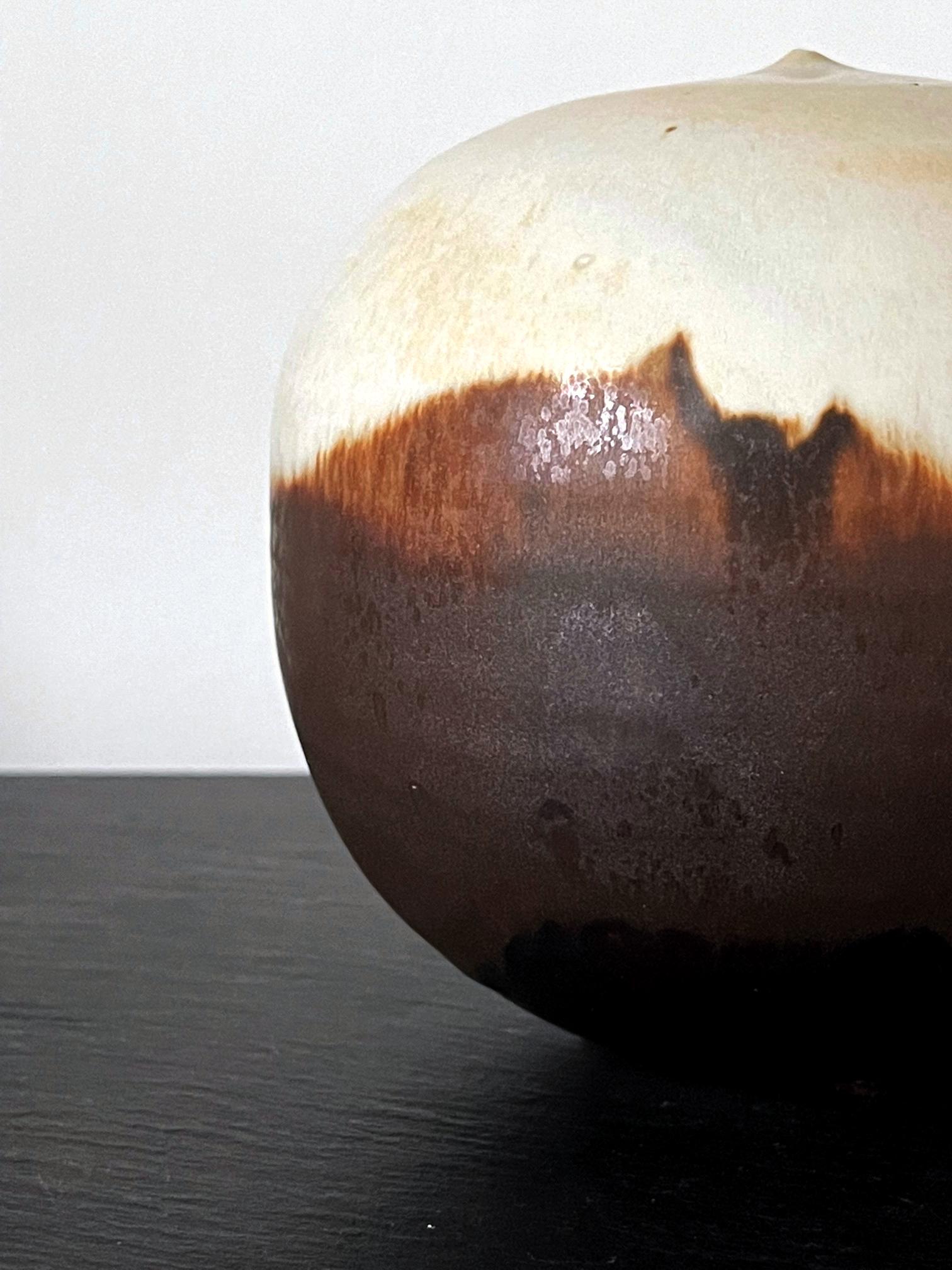 20th Century Ceramic Closed Form Pot by Toshiko Takaezu