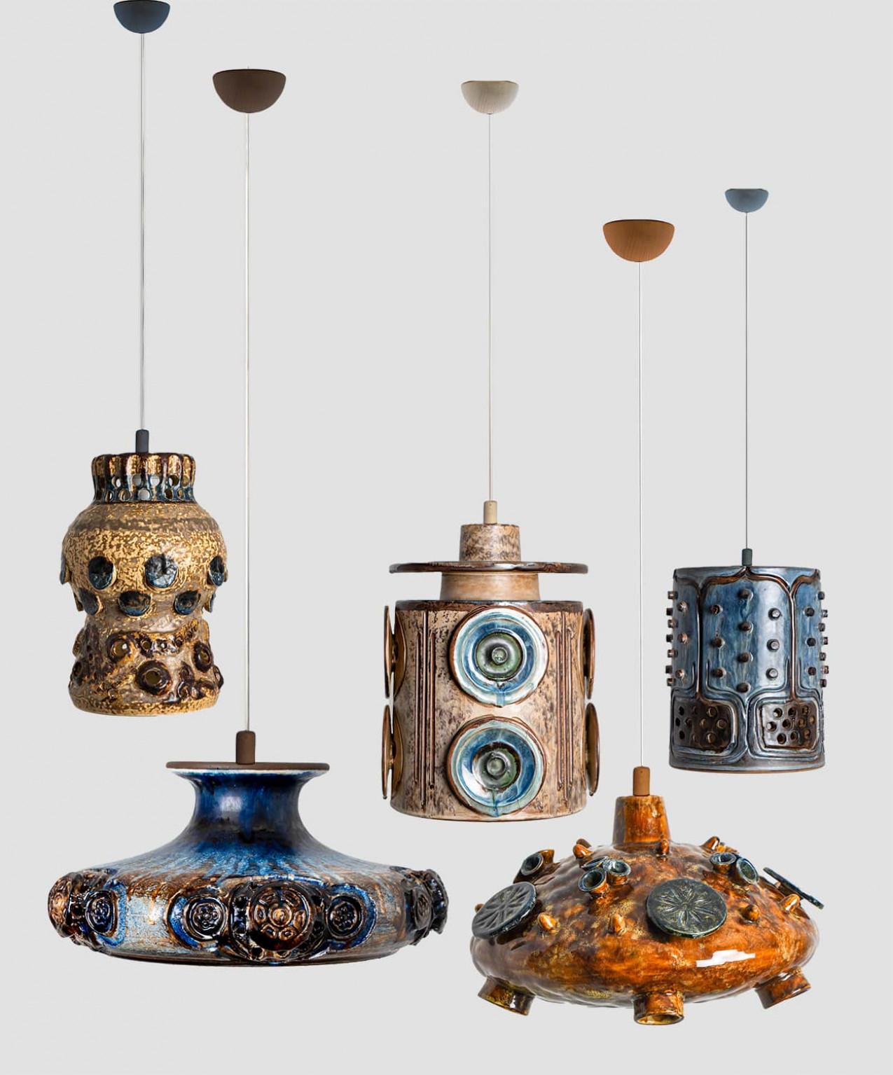 Lights en céramique Cobalt, Danemark, 1970 en vente 4