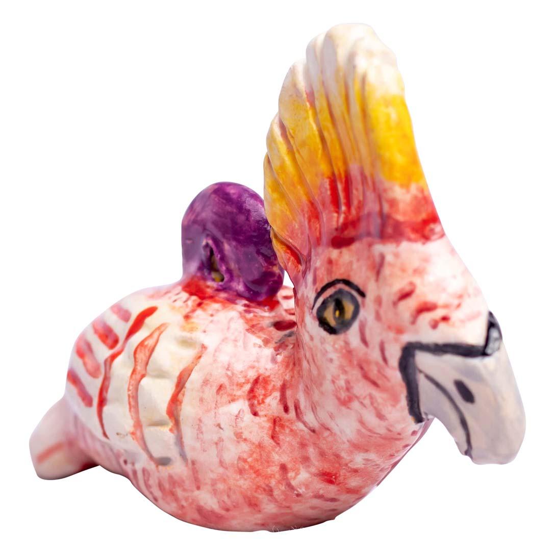Modern Ceramic Cockatoo  Ornament  , hand made in South Africa