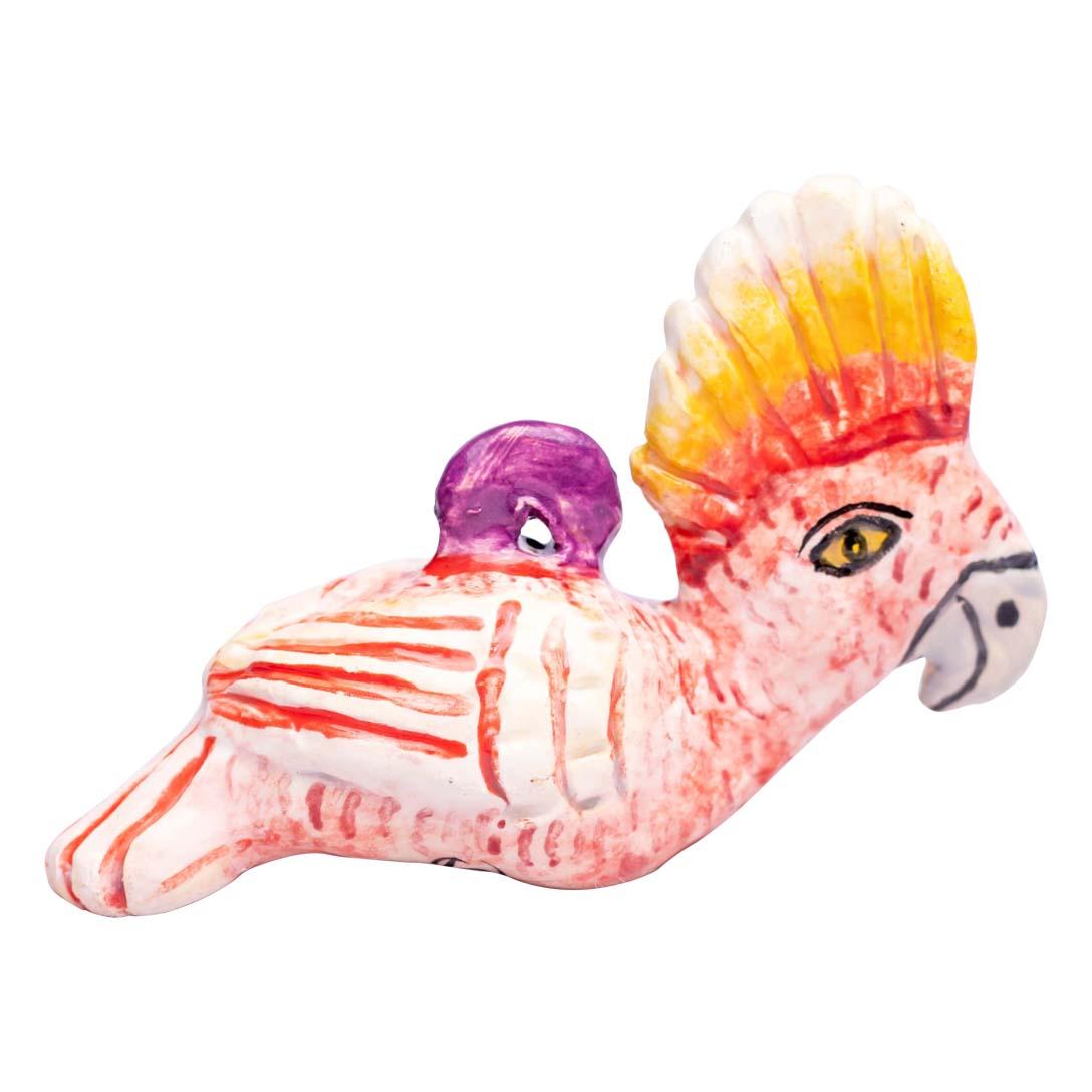 Contemporary Ceramic Cockatoo  Ornament  , hand made in South Africa