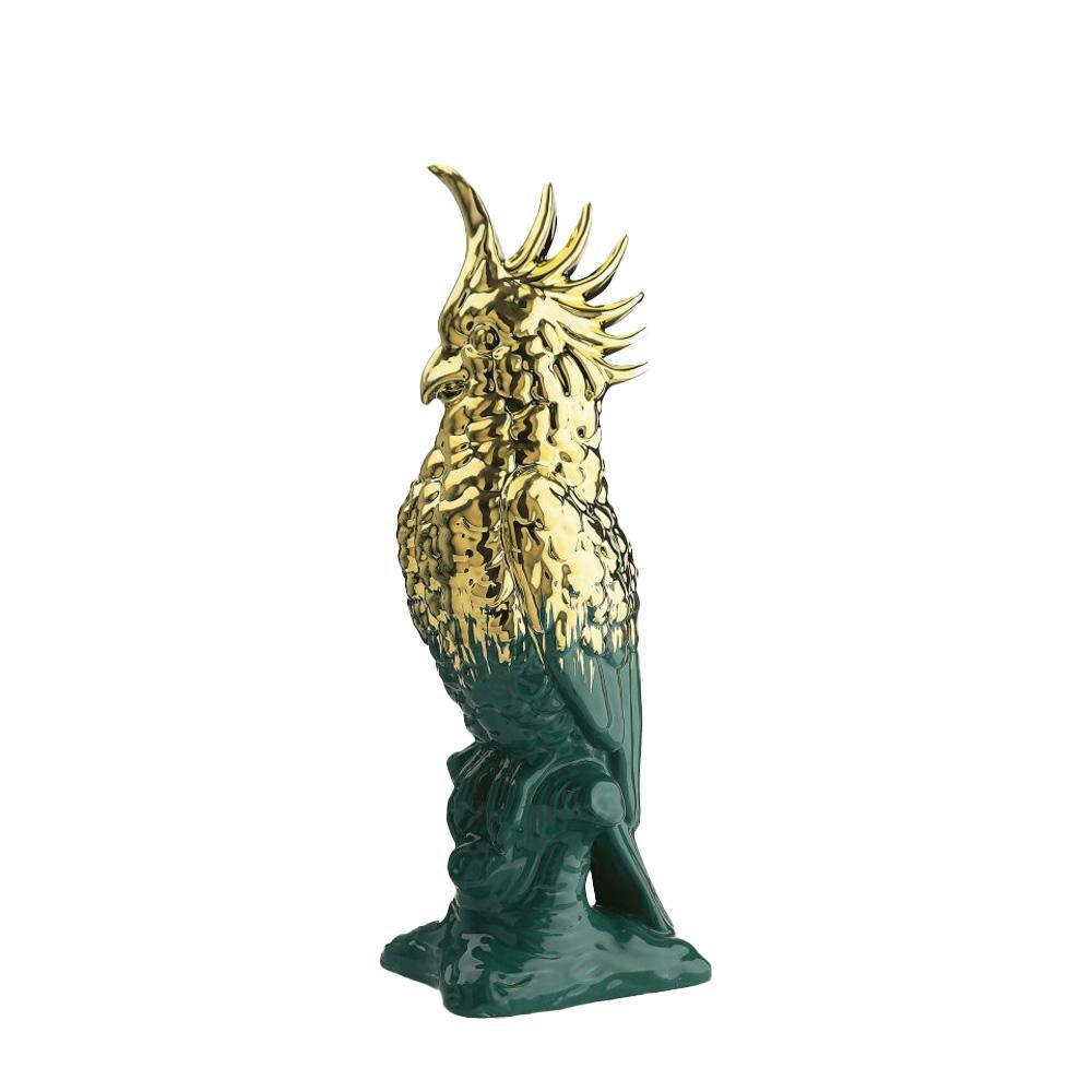 Kakadu-Papagei-Skulptur aus Keramik von Marioni (Italienisch) im Angebot