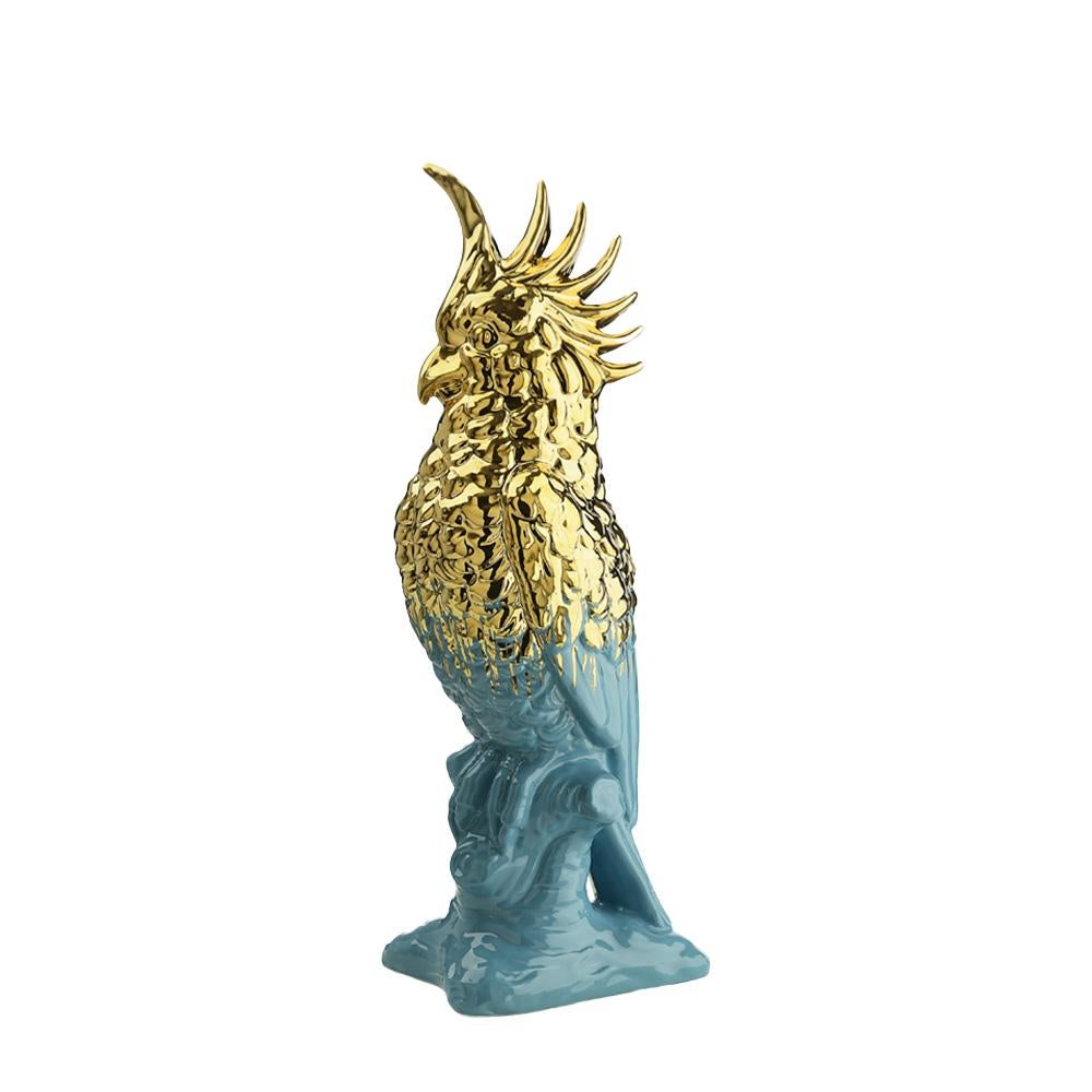Kakadu-Papagei-Skulptur aus Keramik von Marioni im Zustand „Neu“ im Angebot in Geneve, CH
