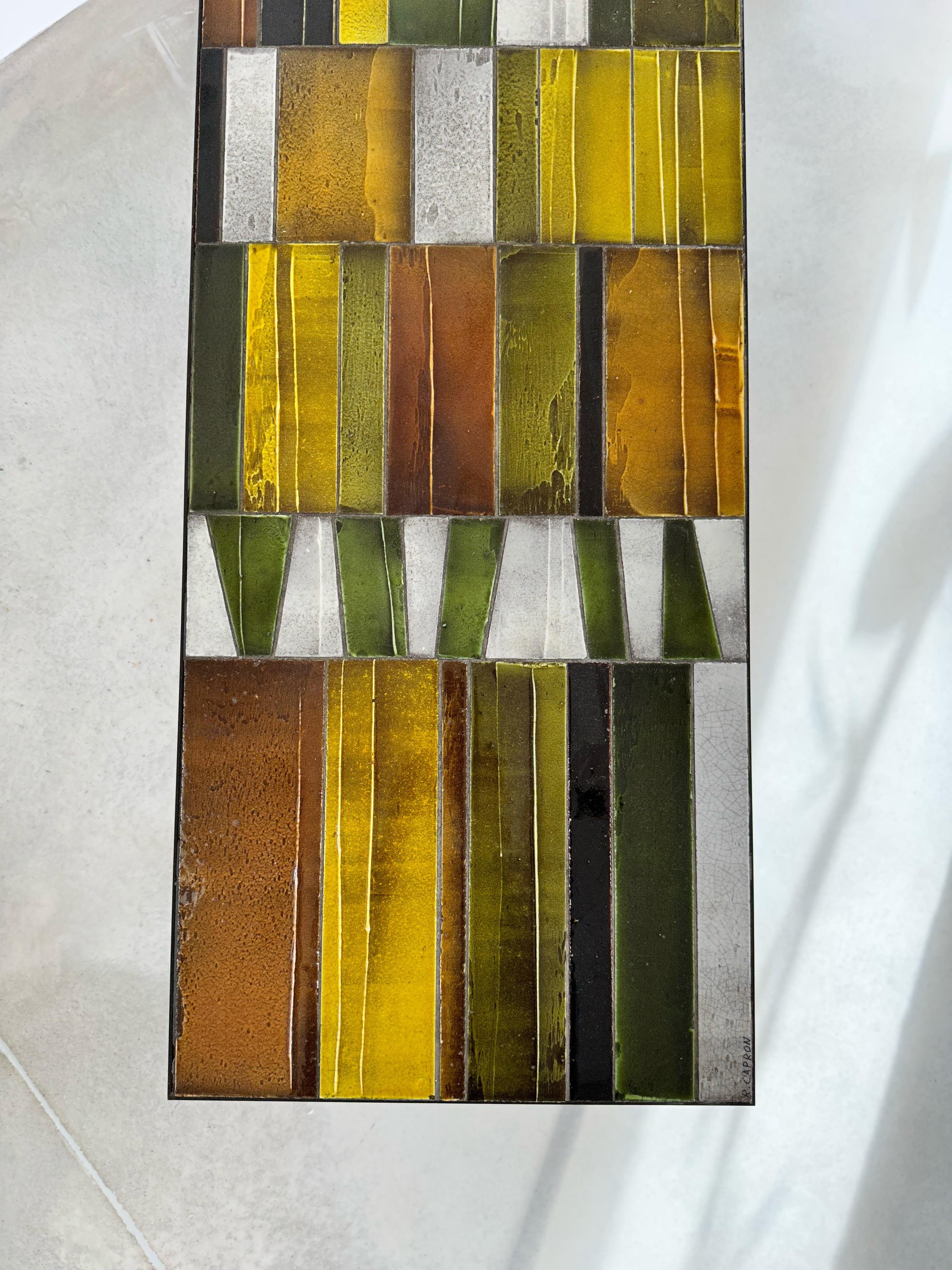 Table basse en céramique de l'artiste Roger Capron, sud de la France, Vallauris, années 1960 5