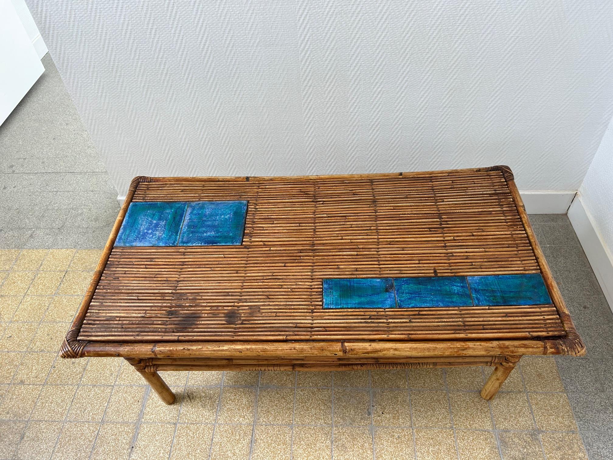 Hand-Crafted Ceramic Coffee Table by Cloutier, France, Circa 1960s For Sale