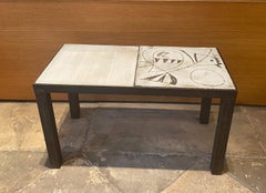 Table basse en céramique par Jacques Pouchain, Dieulefit, France, années 1950