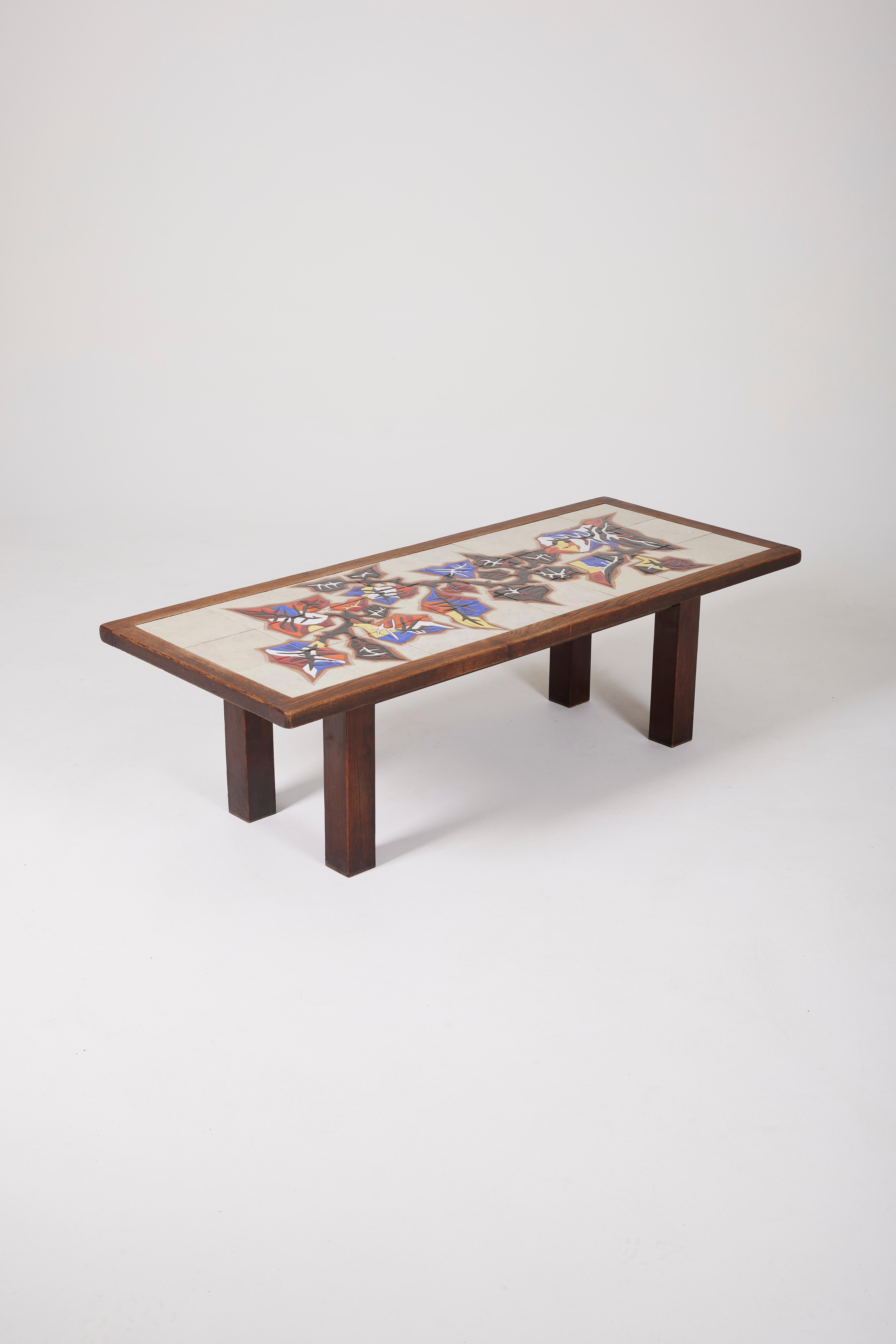 Ceramic coffee table by Jean Lurcat, 1950s. 2