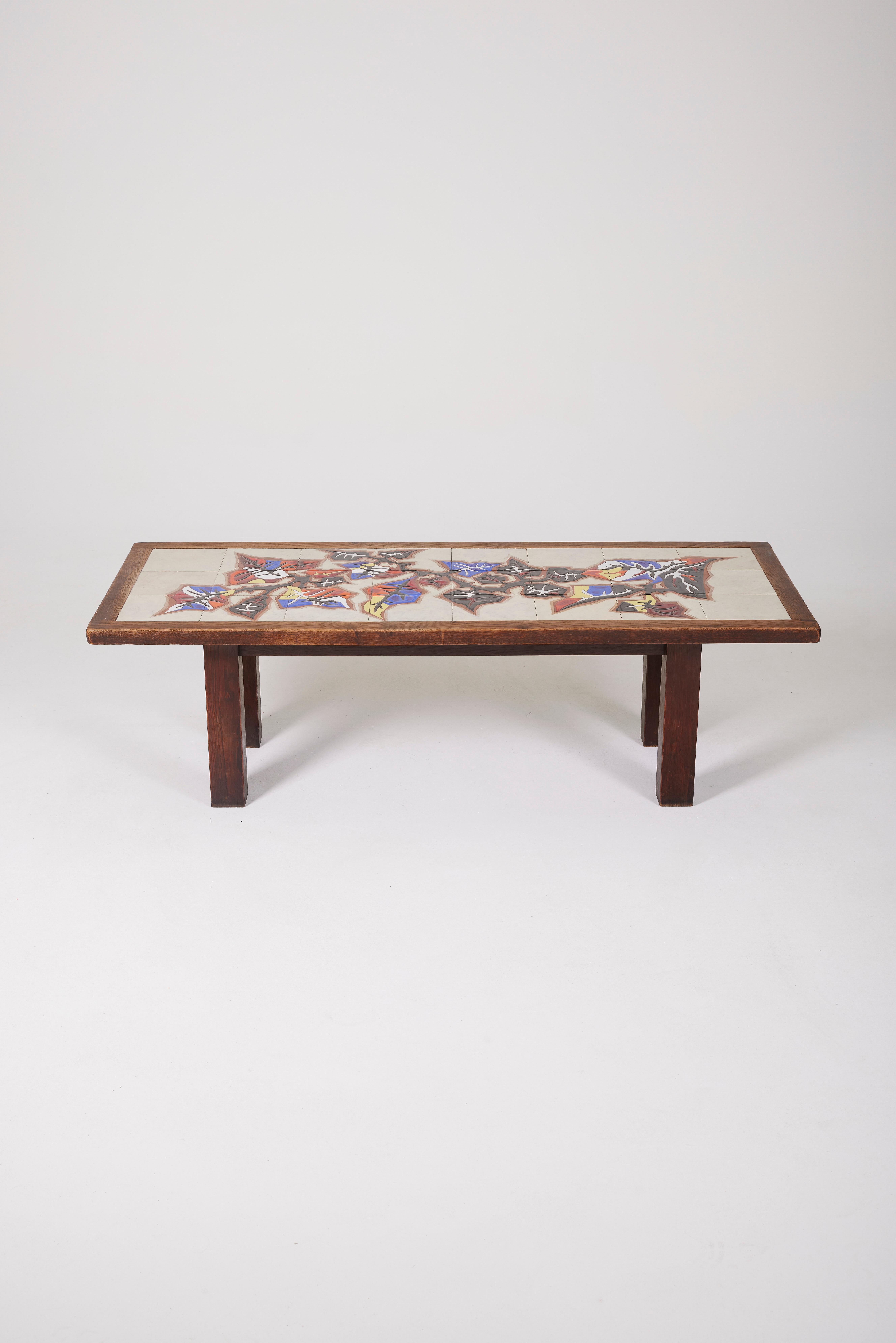 Ceramic coffee table by Jean Lurcat, 1950s. 3