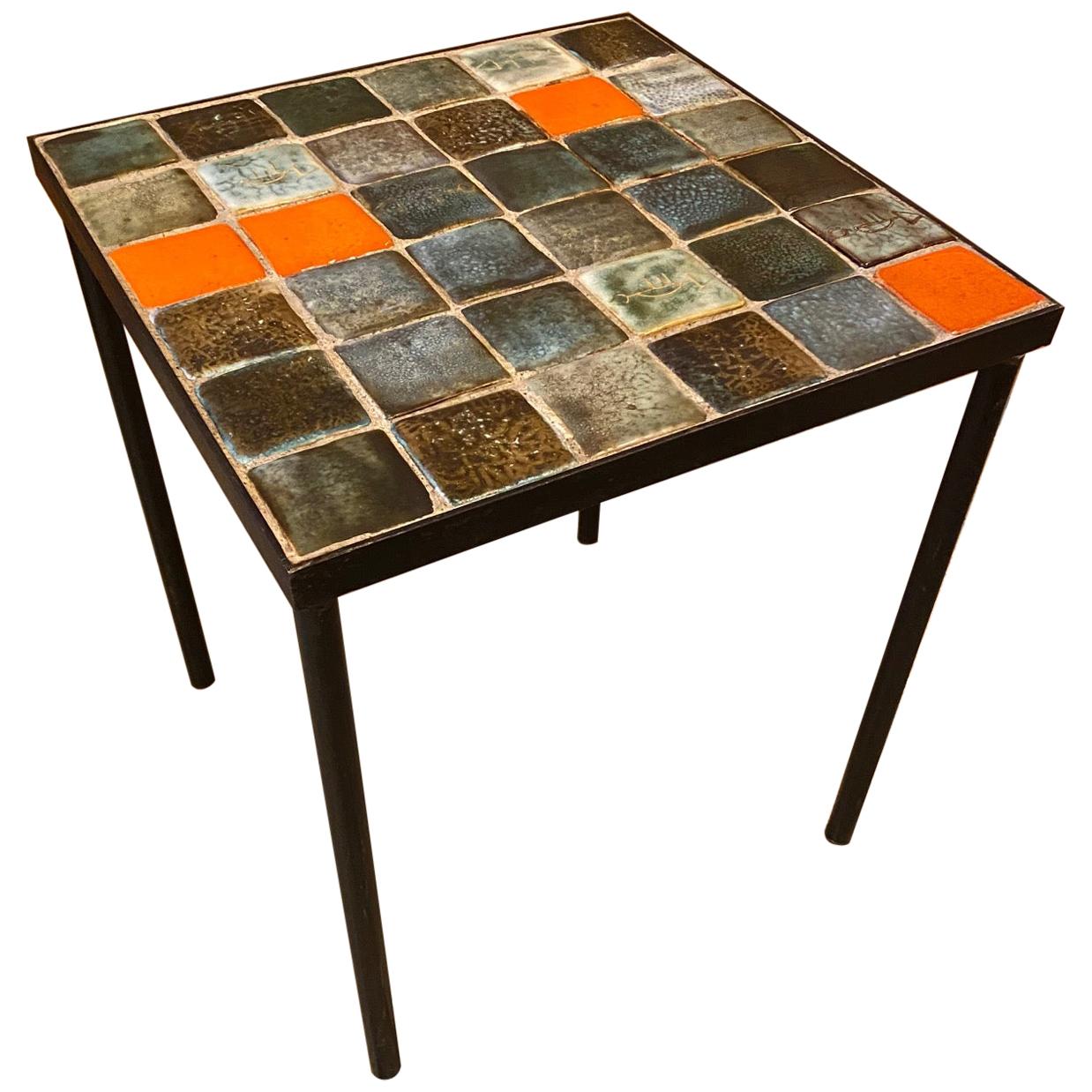 Ceramic Coffee Table by Les 2 Potiers, France, 1960s For Sale