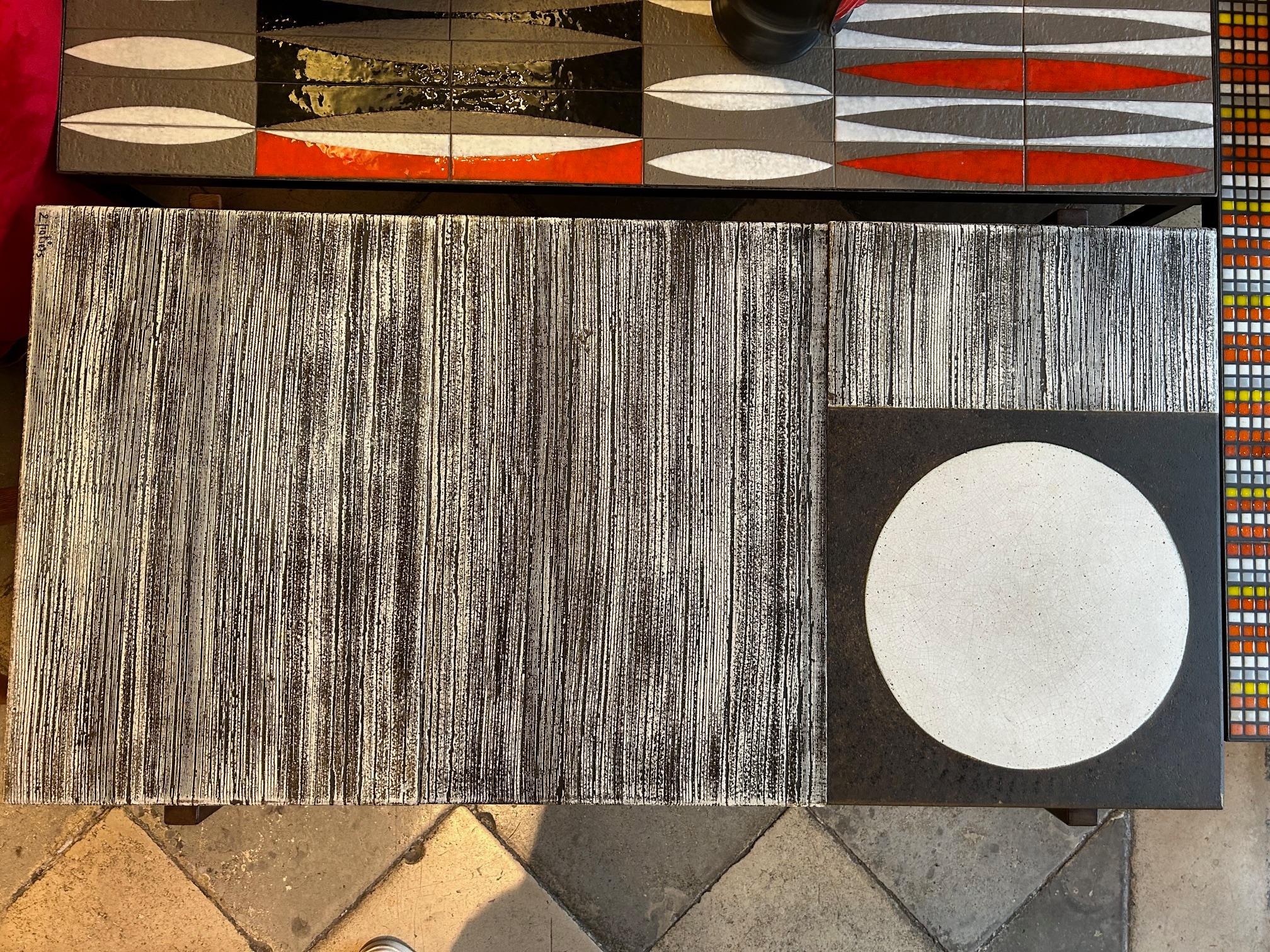 Tavolino in ceramica di Les 2 Potiers , Francia, anni '70