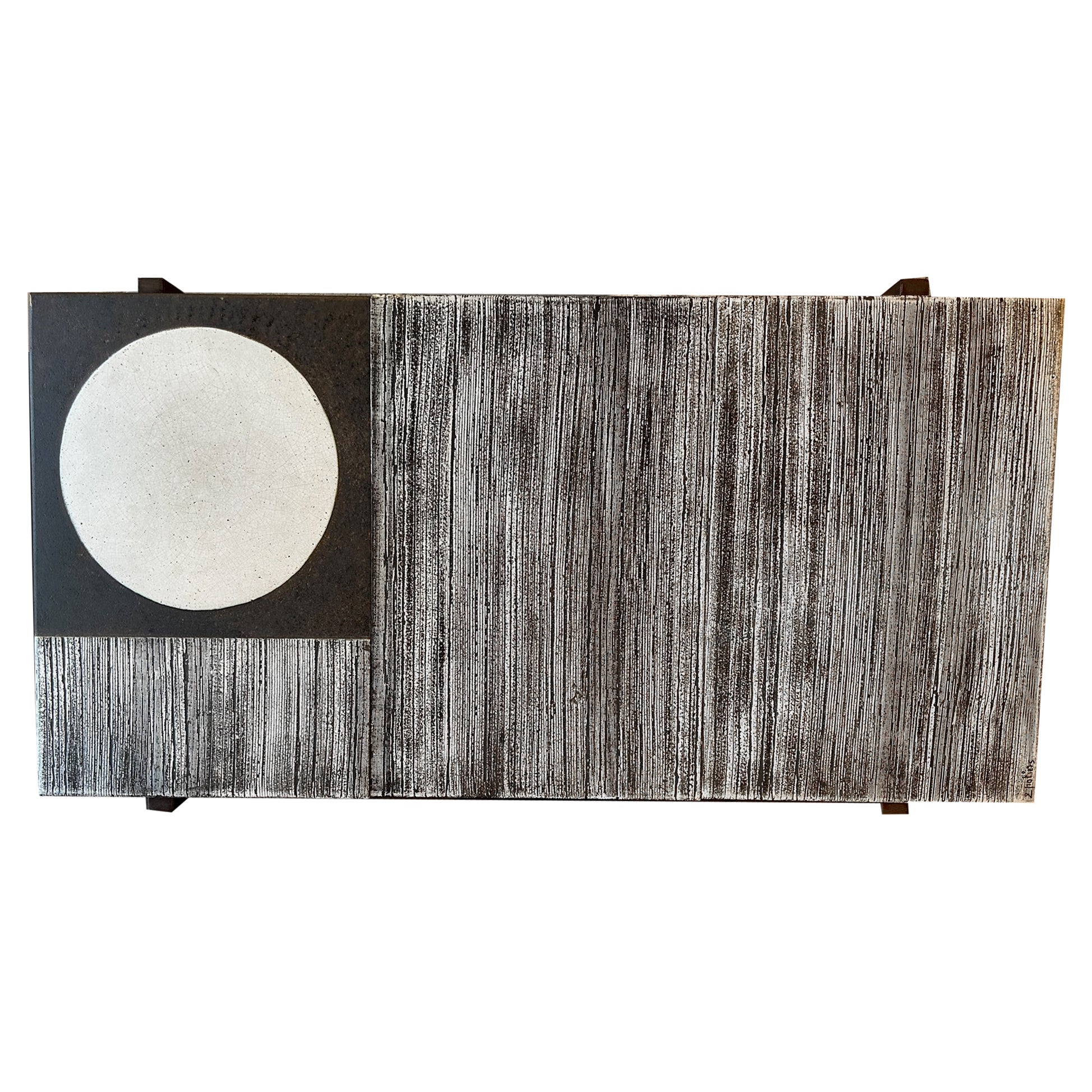 Table basse en céramique par Les 2 Potiers, France, années 1970