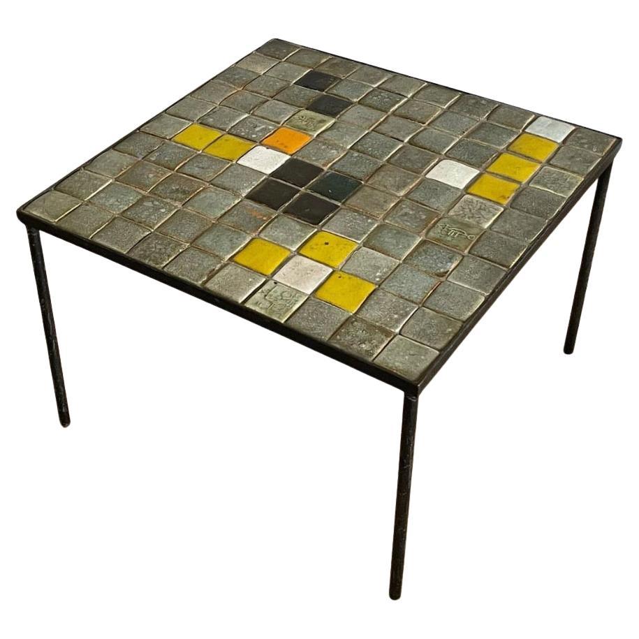 Tavolino in ceramica di "Les 2 Potiers", Francia