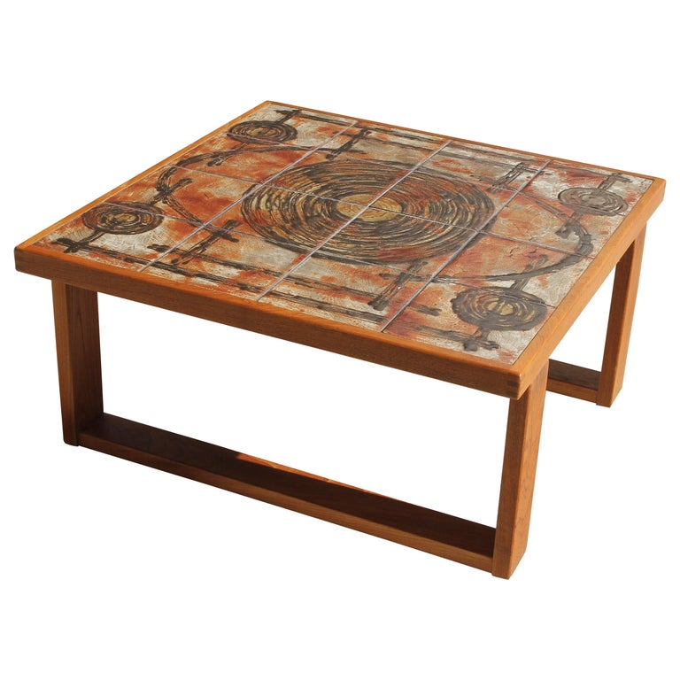 Ceramic Coffee Table by Ox Art, 1973 at 1stDibs