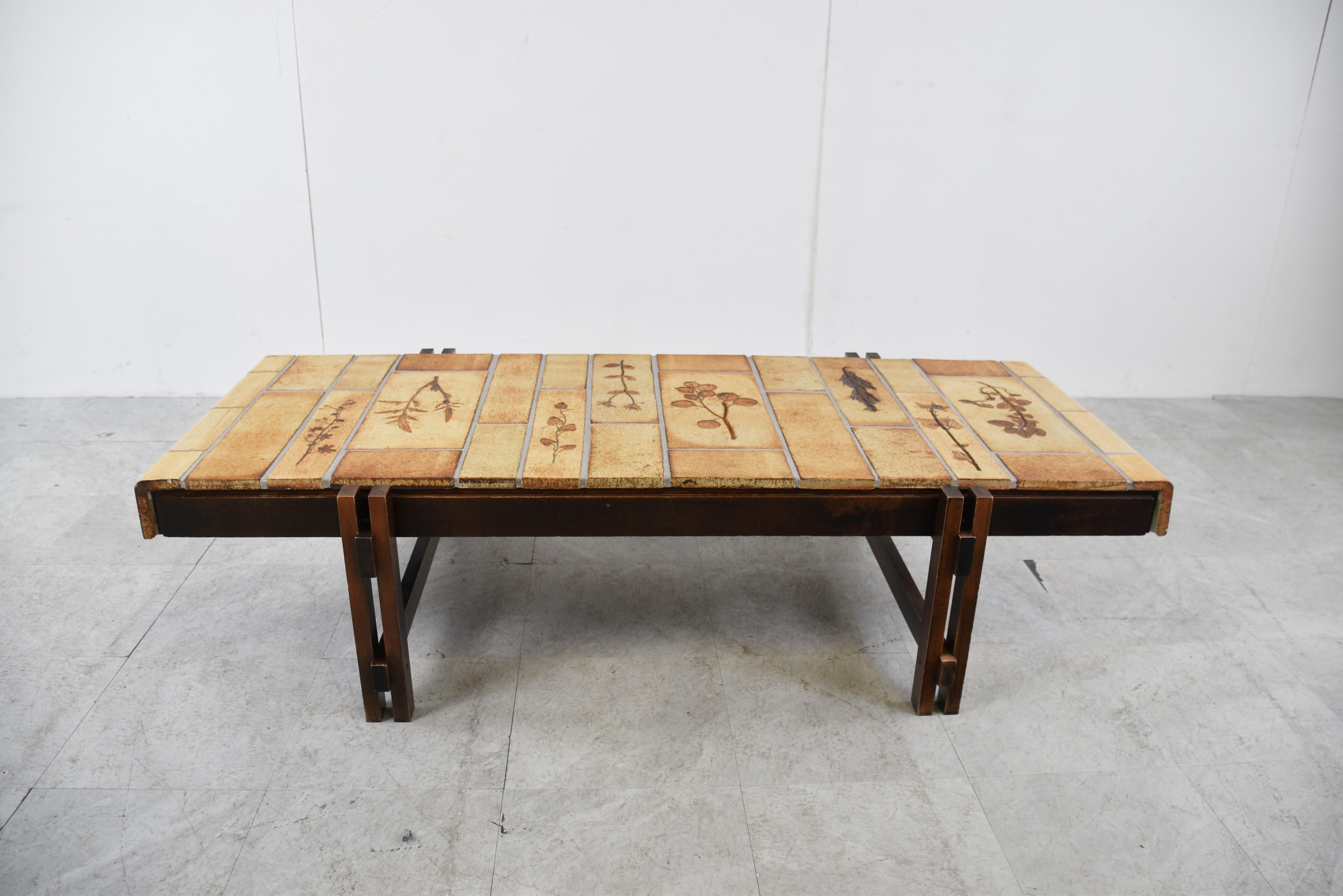Mid-Century Modern Ceramic Coffee Table by Roger Capron, 1970s For Sale