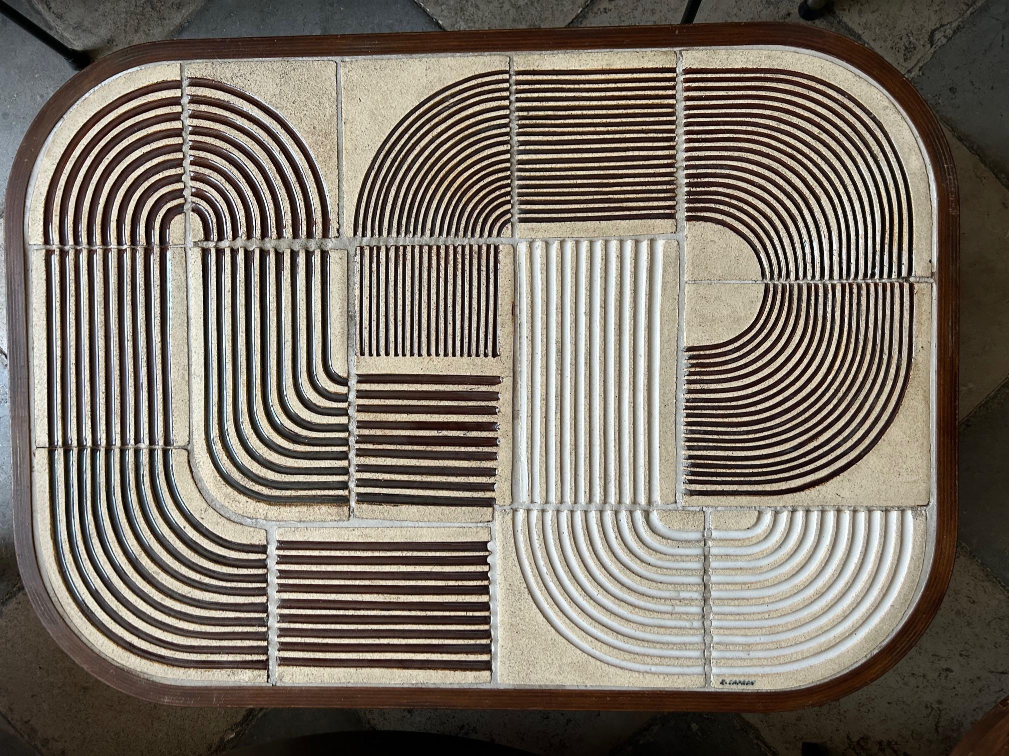 Francese Tavolino in ceramica di Roger Capron, Francia, anni '60 in vendita