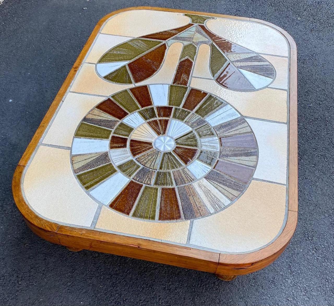 French Ceramic Coffee Table by Roger Capron, France, 1960s