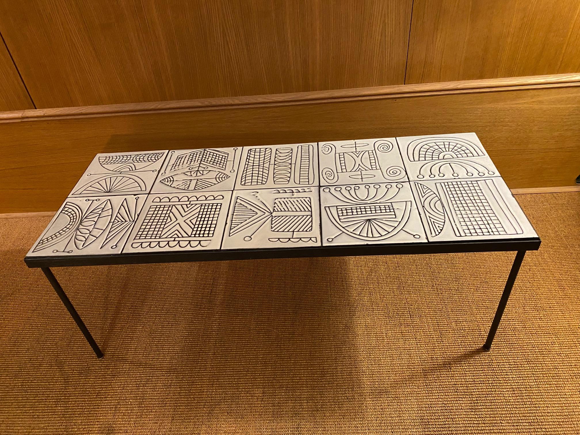 French Ceramic Coffee table by Roger Capron, France, 1960s