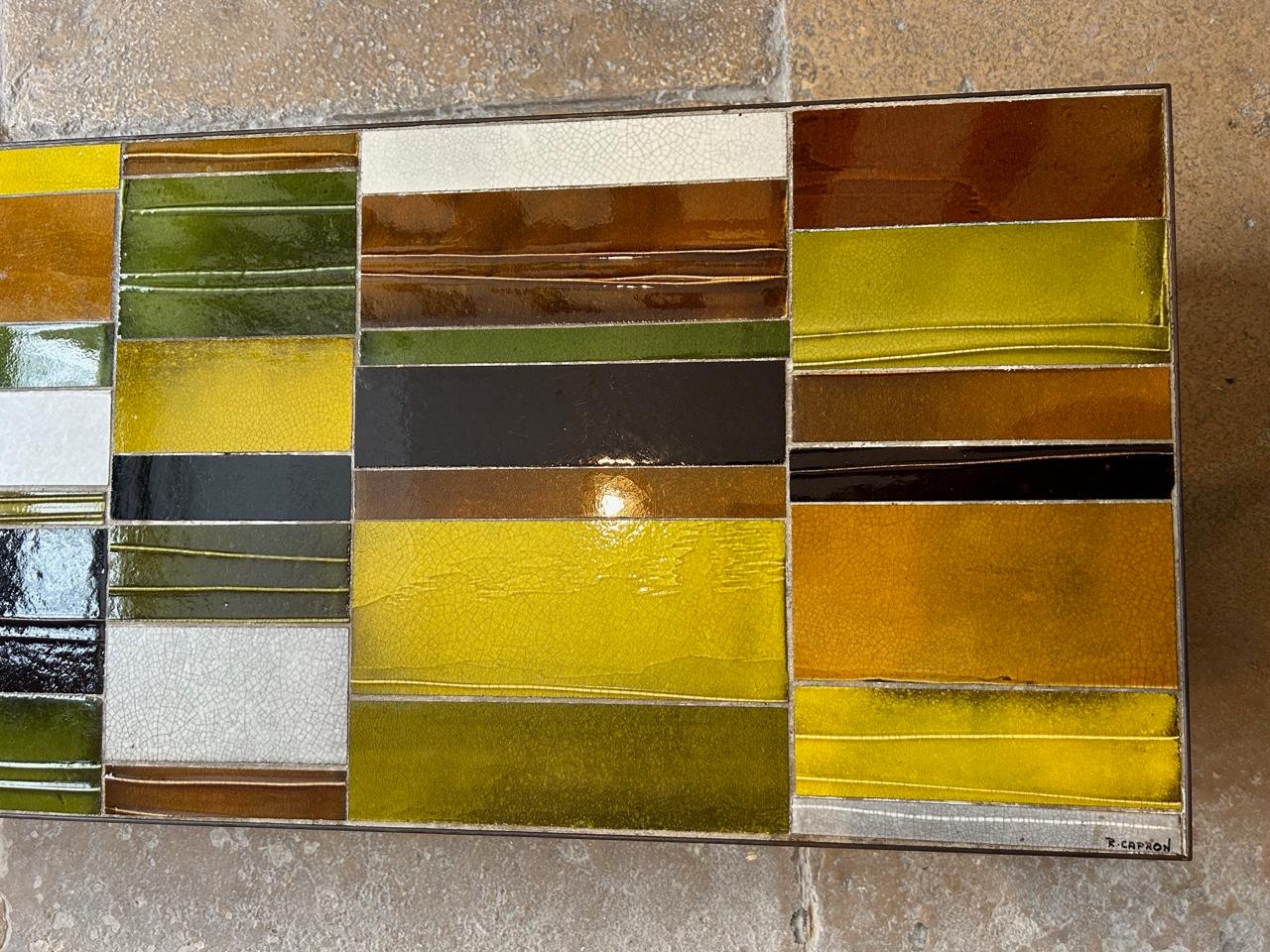 Français Ceramic Coffee Table by Roger Capron, France, Circa 1960s en vente