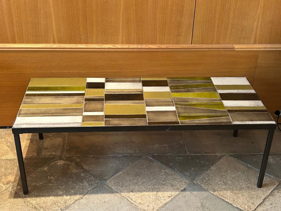 Ceramic Coffee Table by Roger Capron, France, 1960s In Good Condition For Sale In Paris, FR
