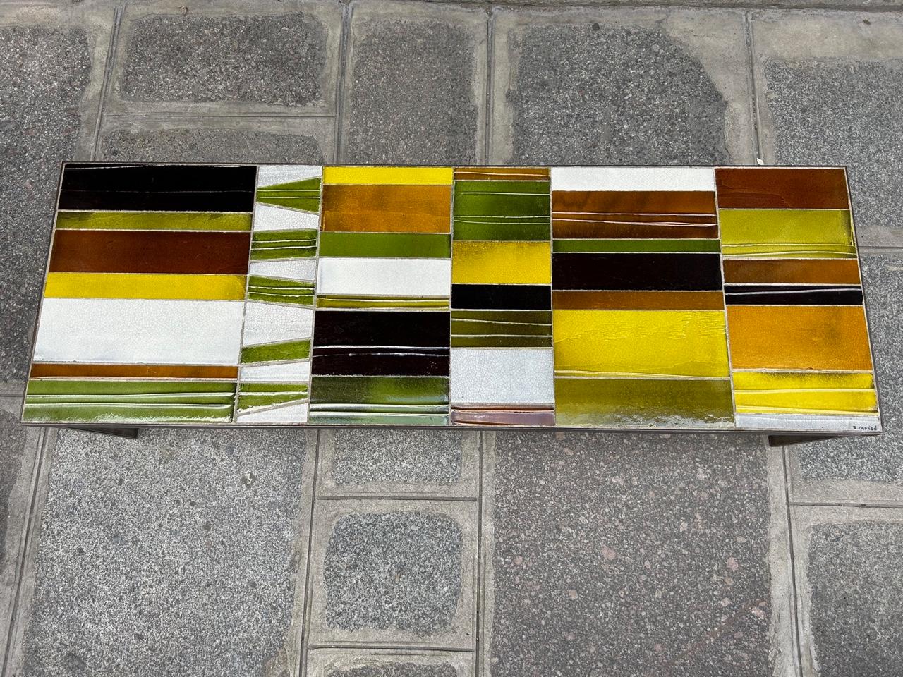 Ceramic Coffee Table by Roger Capron, France, Circa 1960s en vente 1