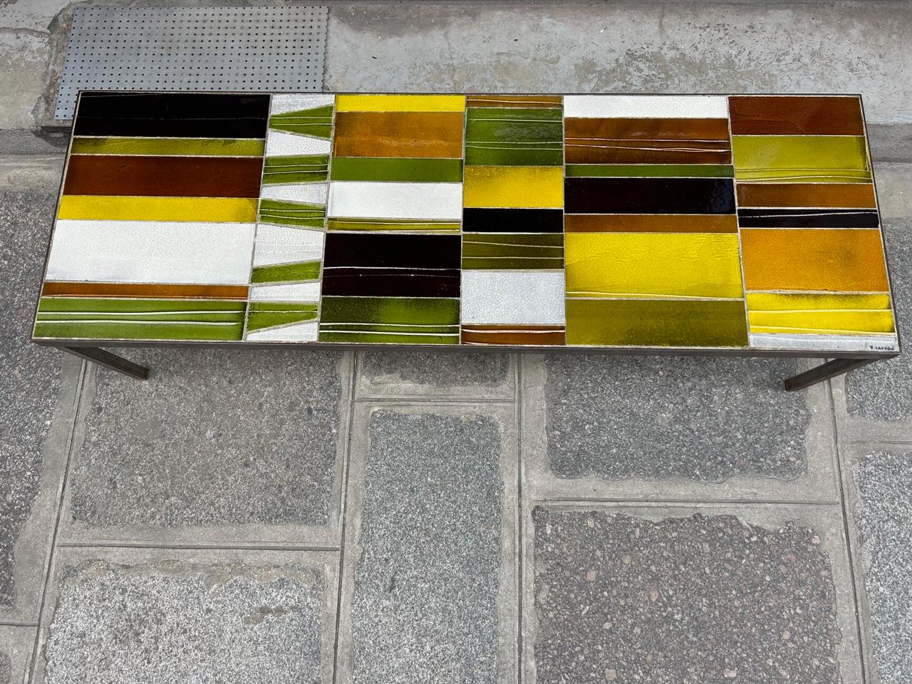 Ceramic Coffee Table by Roger Capron, France, Circa 1960s en vente 2