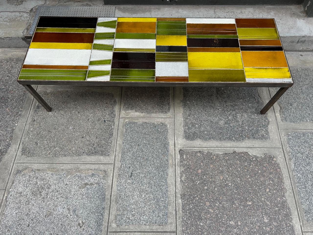 Ceramic Coffee Table by Roger Capron, France, Circa 1960s en vente 3