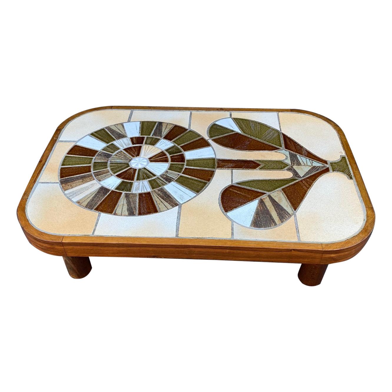 Ceramic Coffee Table by Roger Capron, France, 1960s