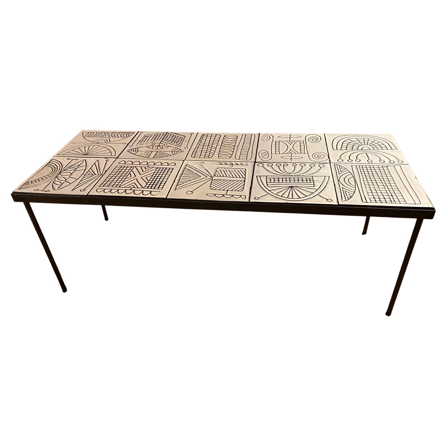 Ceramic Coffee table by Roger Capron, France, 1960s