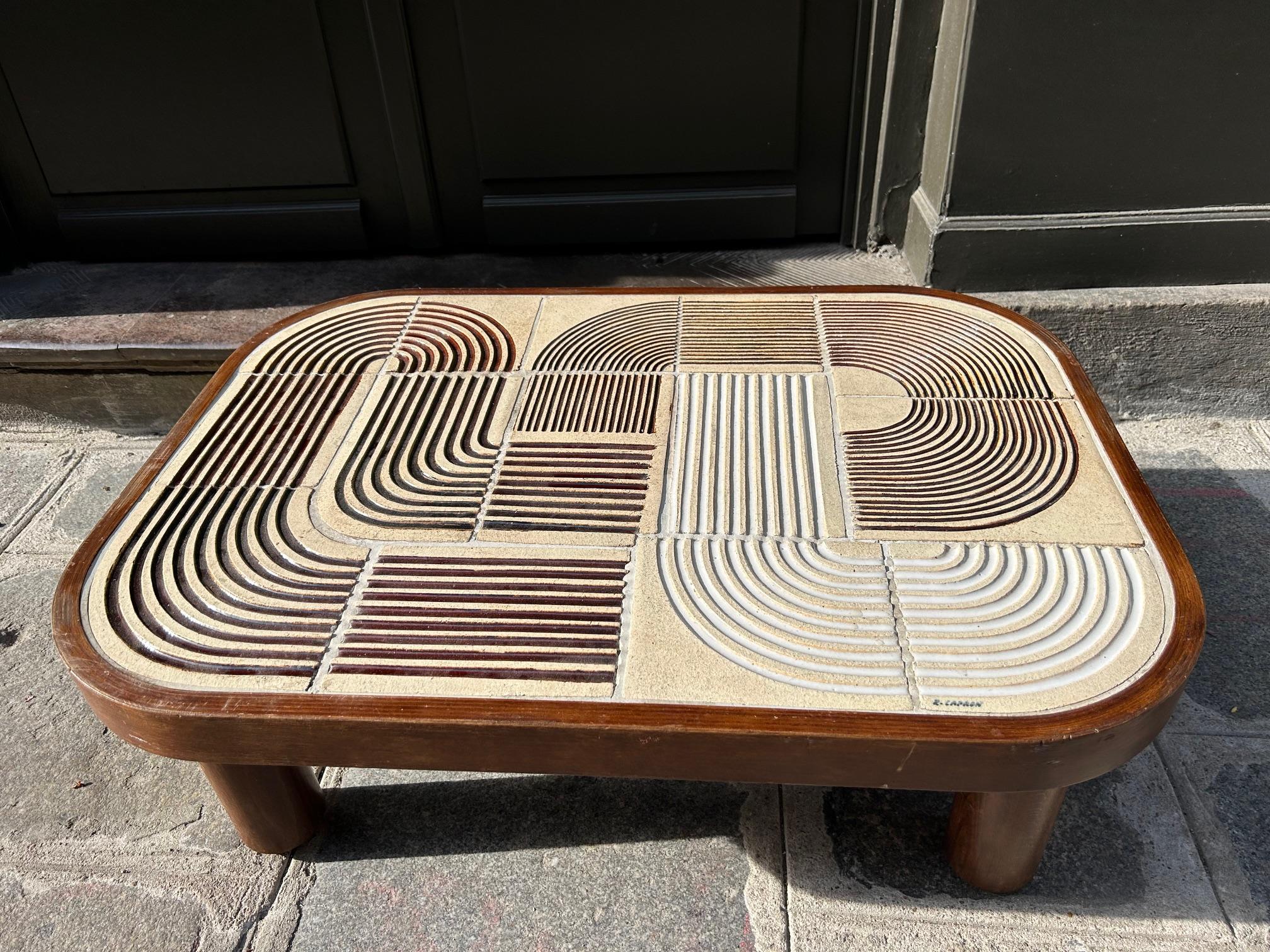 Ceramic Coffee table by Roger Capron, France, 1960s
