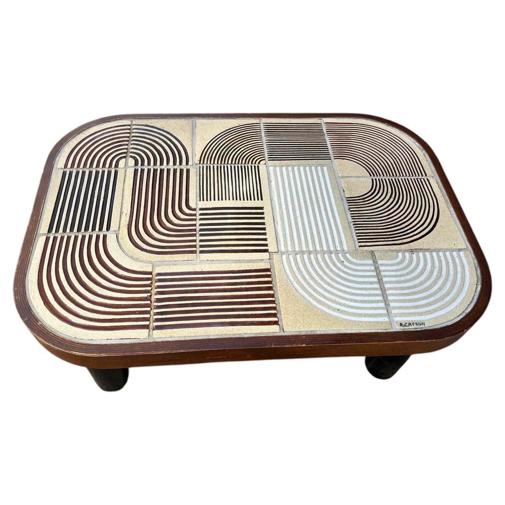 Keramik-Couchtisch von Roger Capron, Frankreich, 1960er Jahre