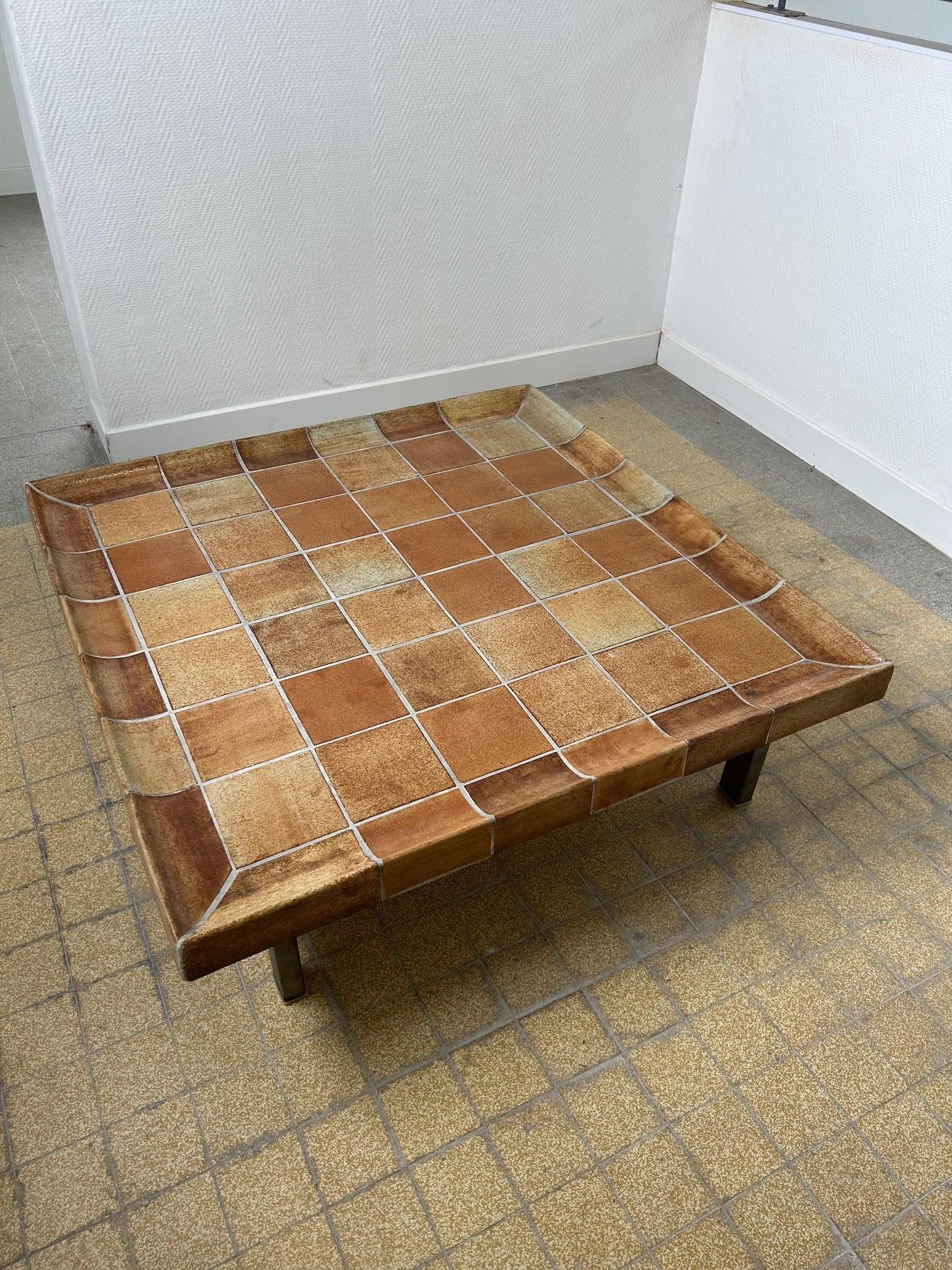 Moderno Tavolino in ceramica di Roger Capron, Francia, anni '60 circa in vendita