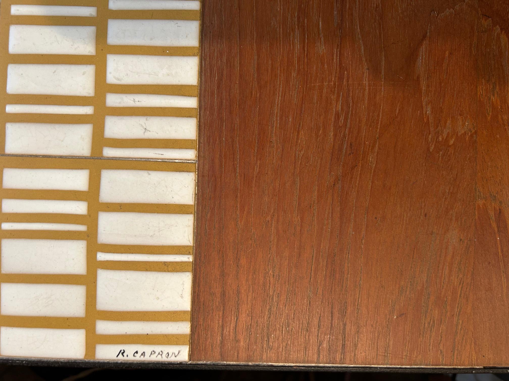 Metà XX secolo Tavolino in ceramica di Roger Capron, Francia, anni '60 circa in vendita