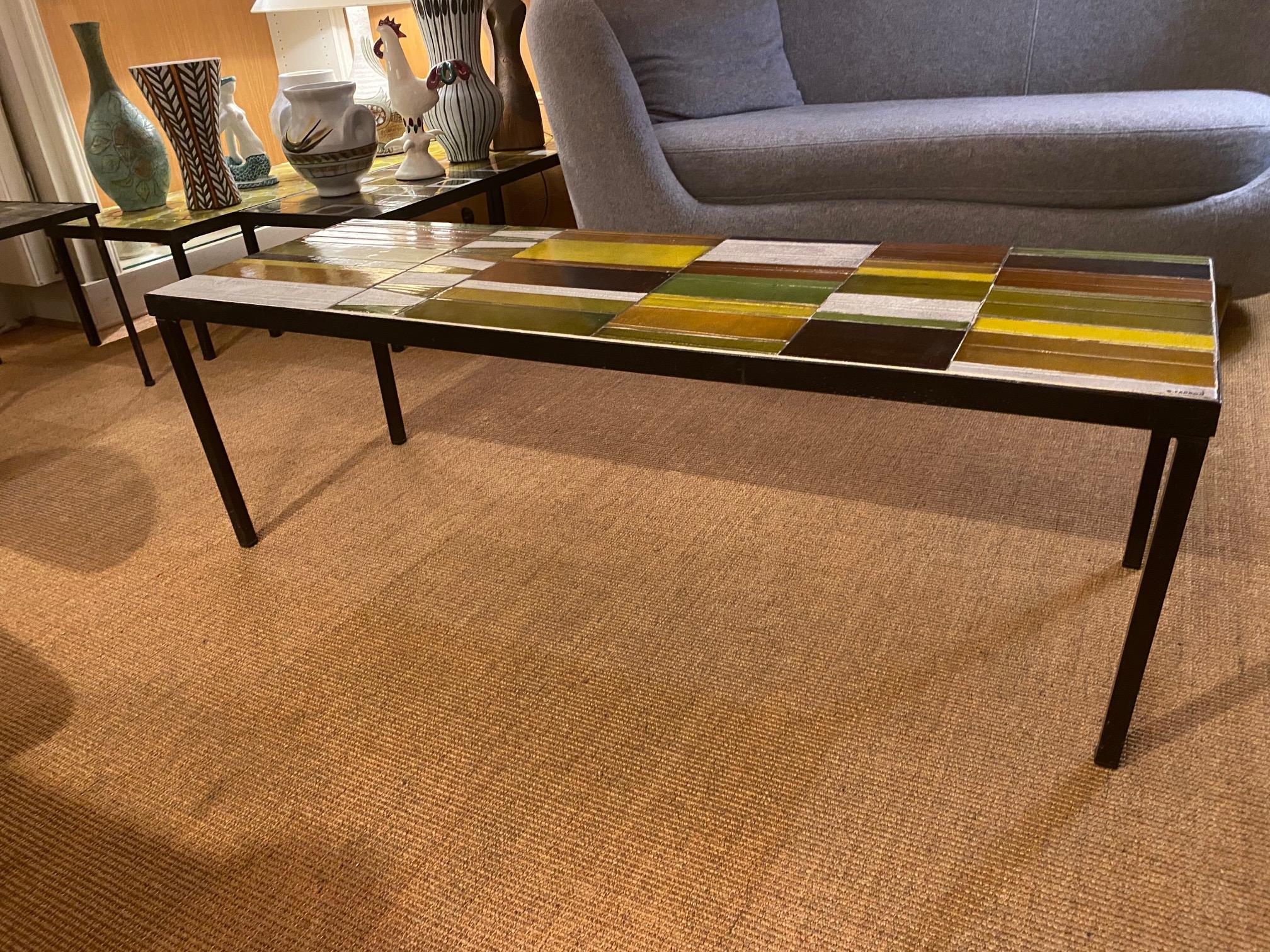 Mid-20th Century Ceramic Coffee Table by Roger Capron, France, Vallauris, 1960s