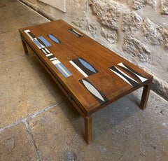 Table basse en céramique de Roger Capron, Vallauris, France, années 1950