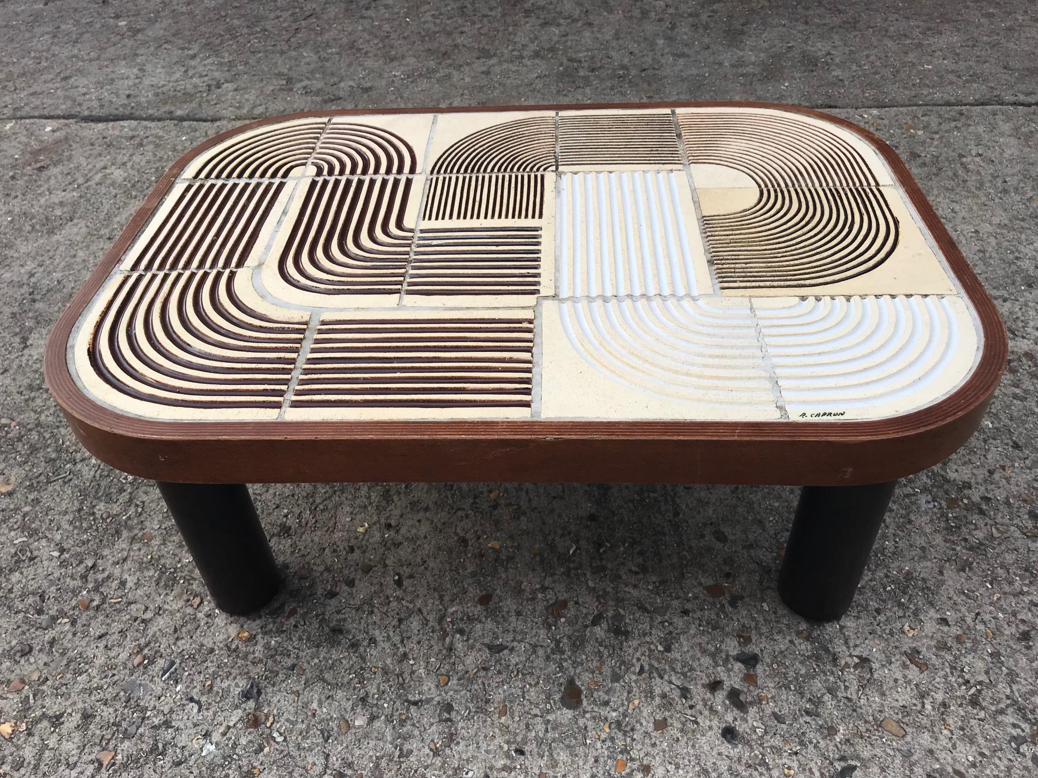 French Ceramic Coffee Table by Roger Capron, Vallauris, France, 1960-70s