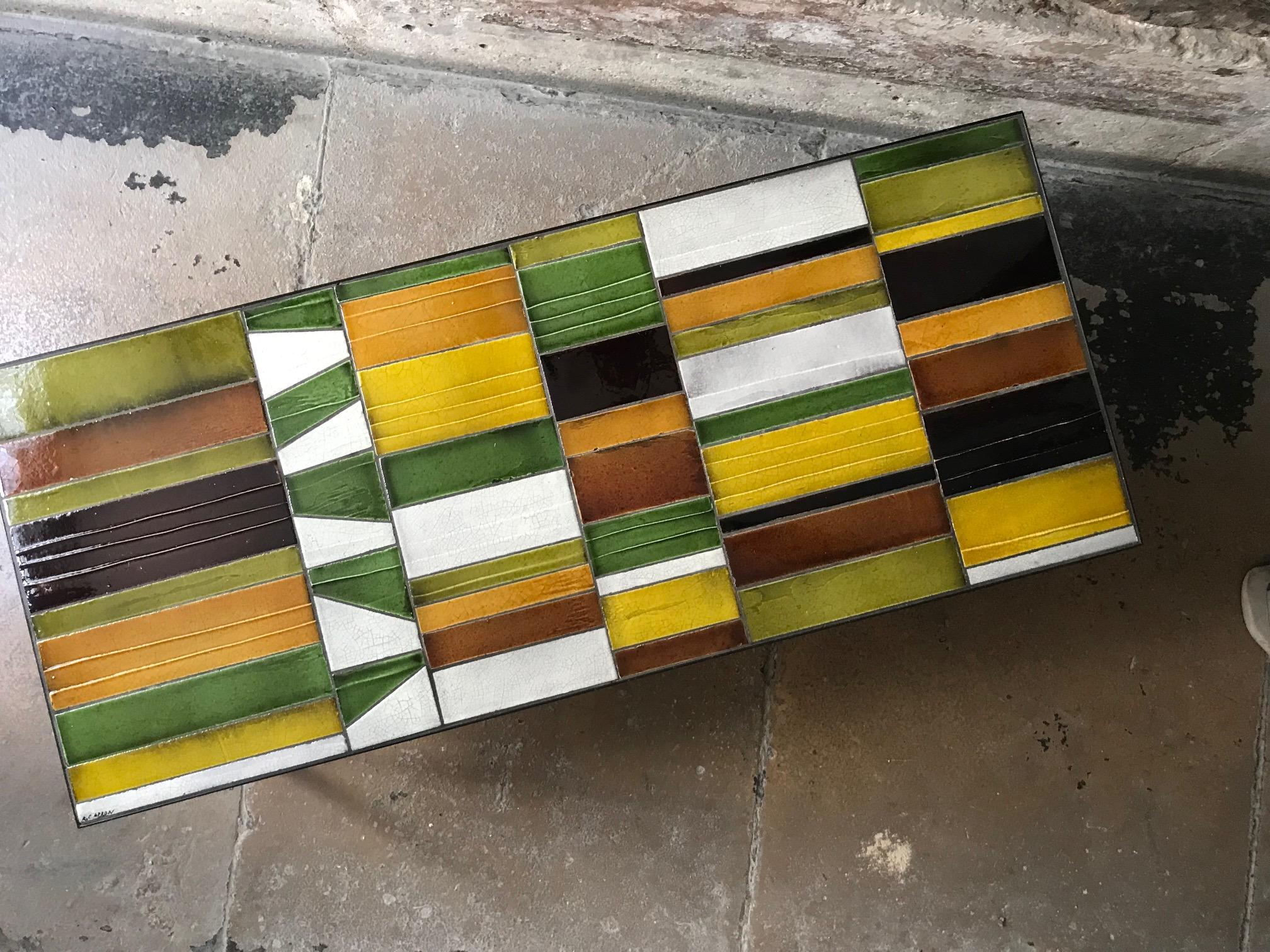 French Ceramic Coffee Table by Roger Capron, Vallauris, France, 1960s For Sale